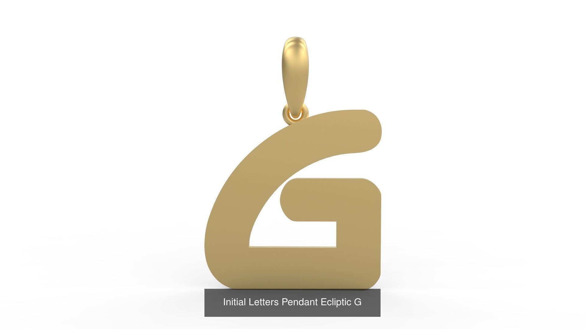 Initial Letters Pendant Alphabets Ecliptic 3D Model Collection_9