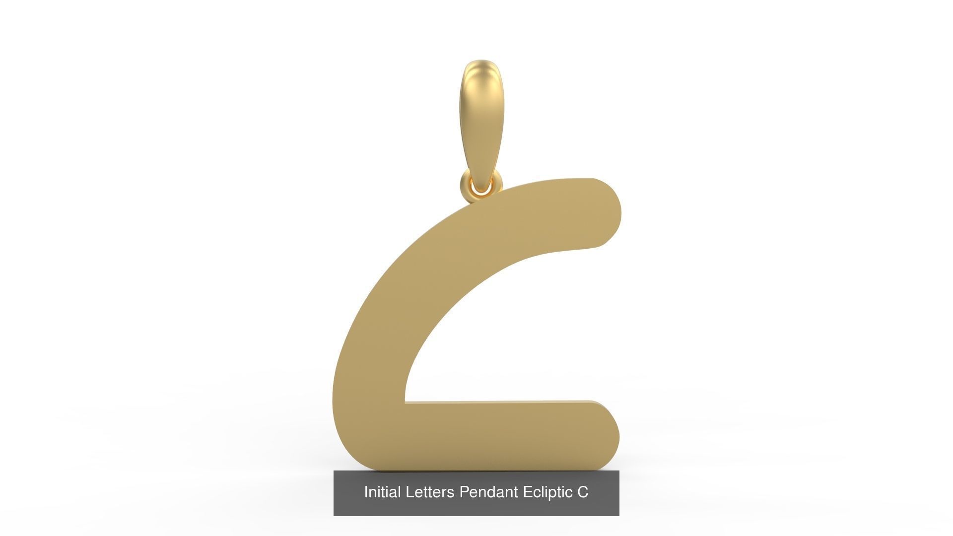 Initial Letters Pendant Alphabets Ecliptic 3D Model Collection_5