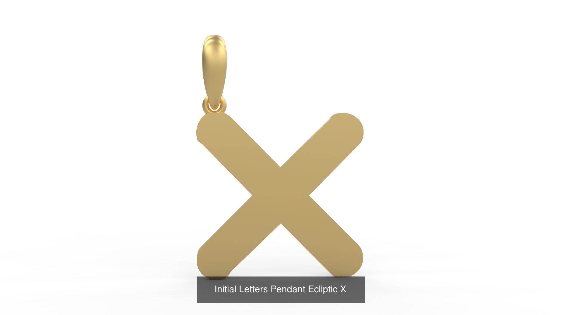 Initial Letters Pendant Alphabets Ecliptic 3D Model Collection_26