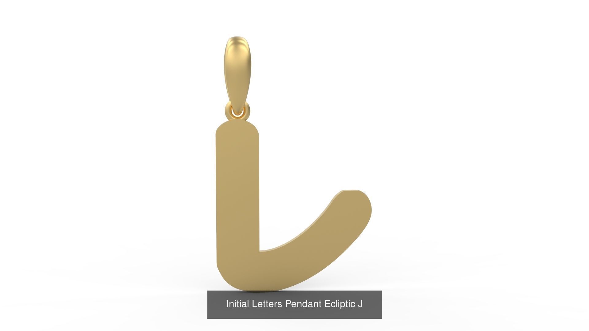 Initial Letters Pendant Alphabets Ecliptic 3D Model Collection_12