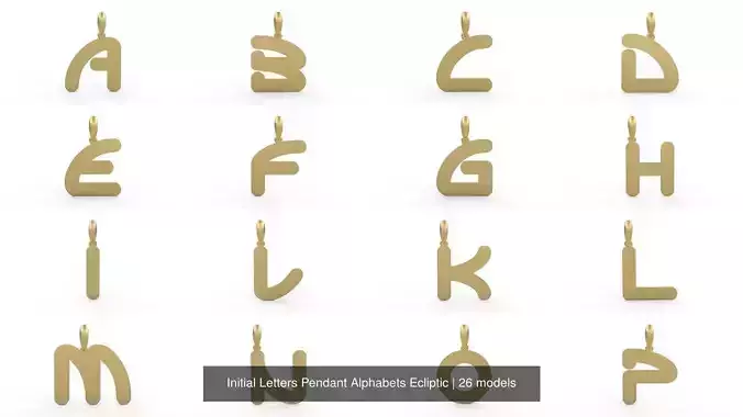 Initial Letters Pendant Alphabets Ecliptic