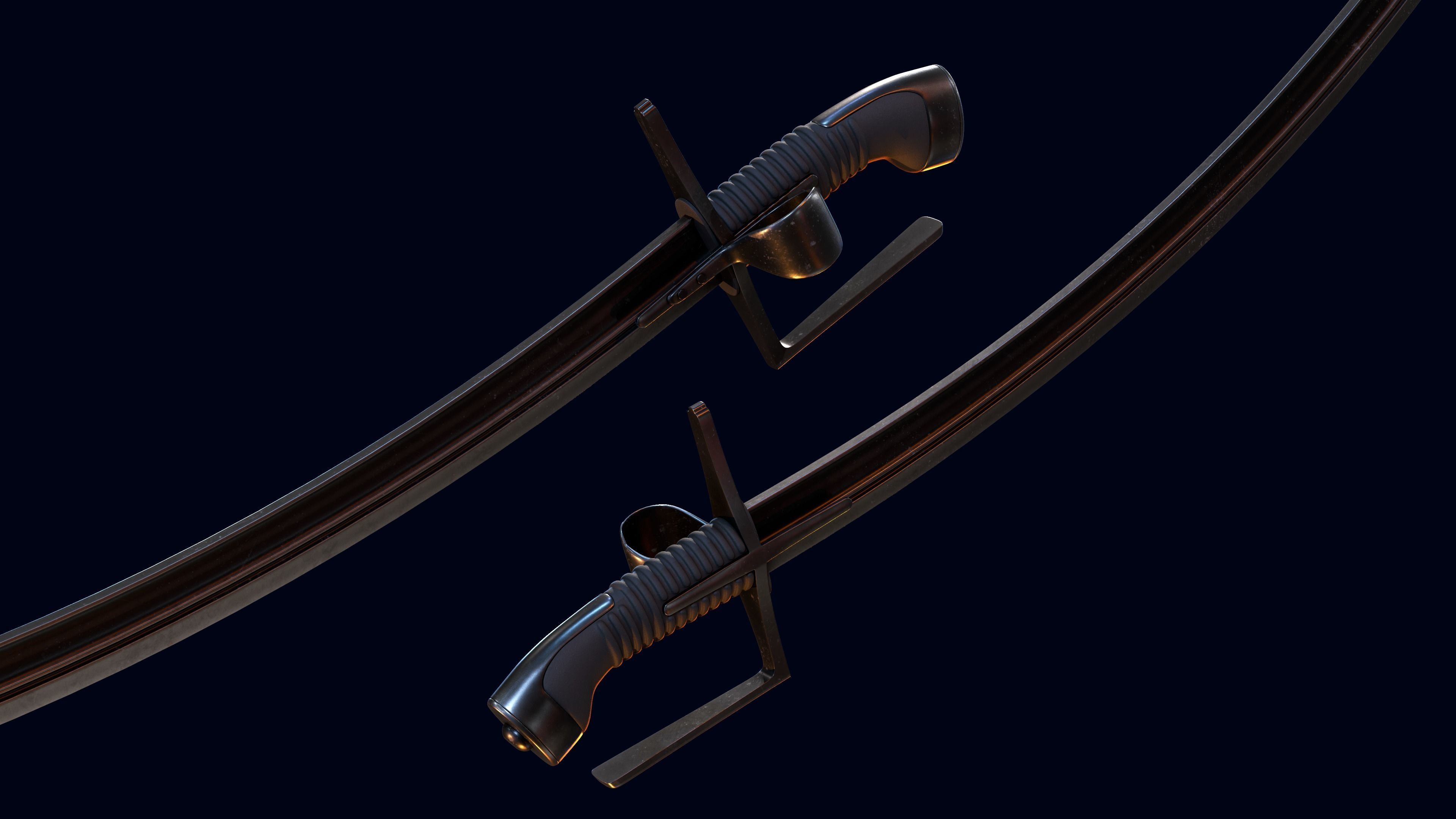 Black saber 3D model_5