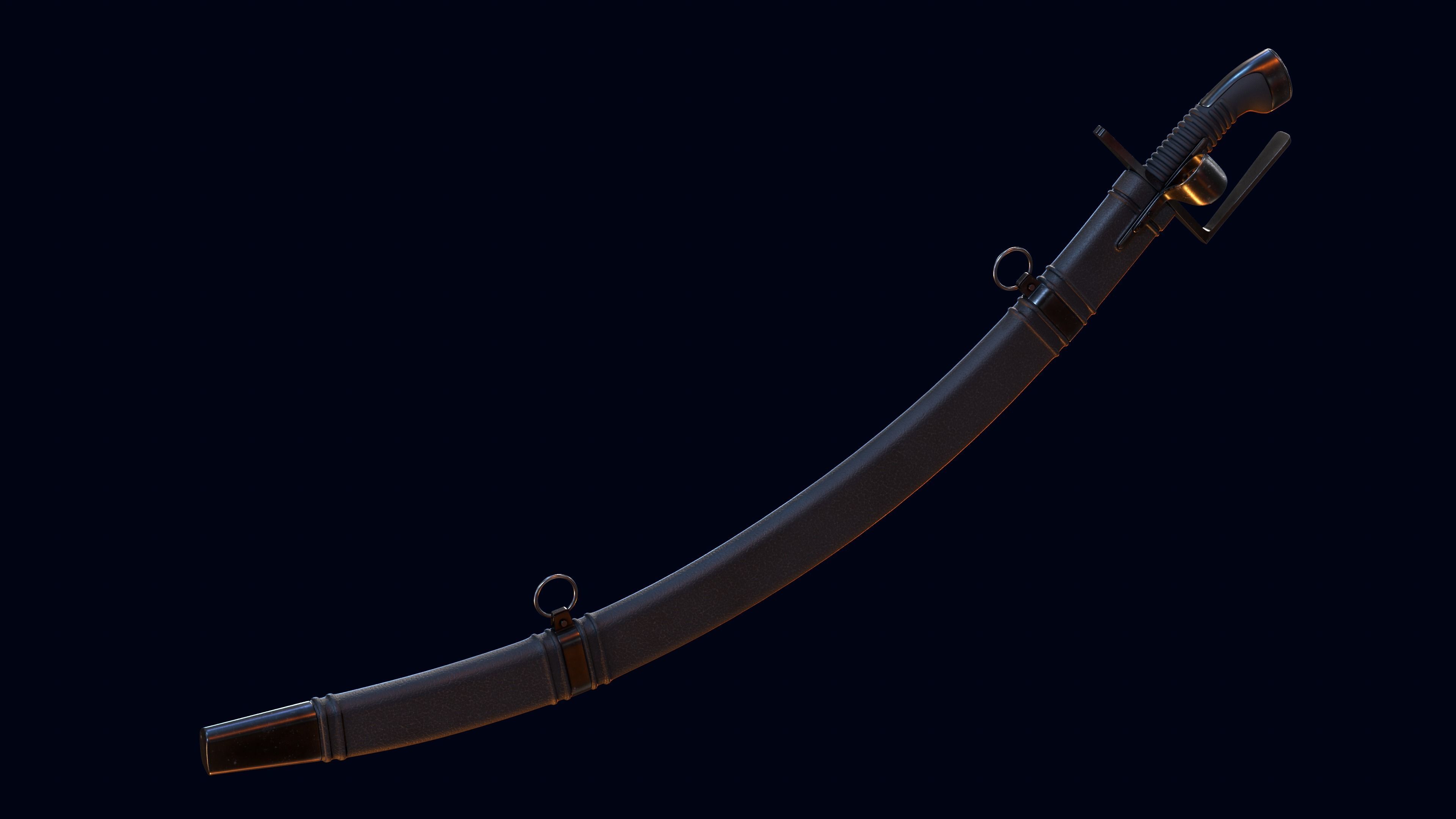 Black saber 3D model_1