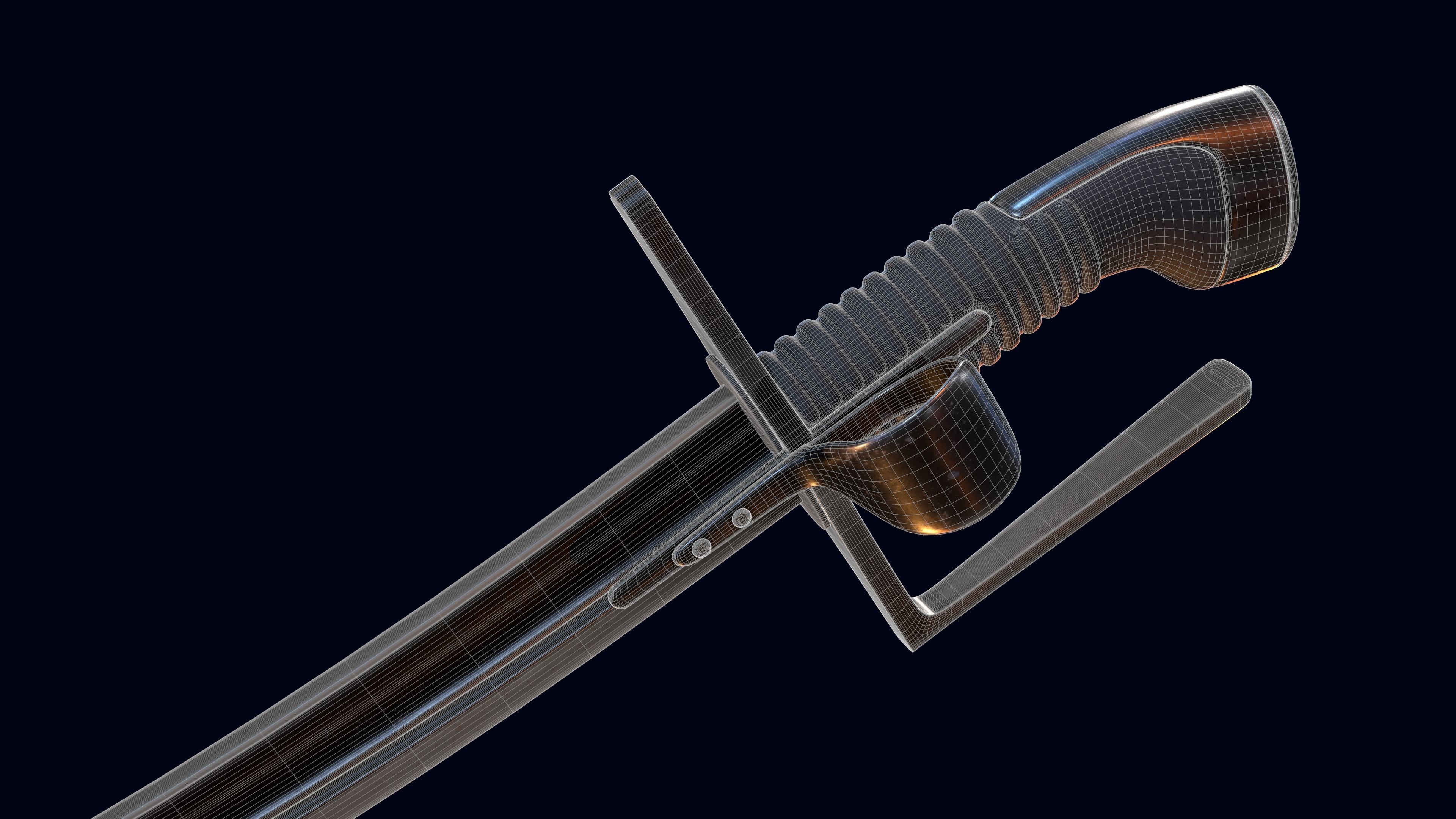 Black saber 3D model_14