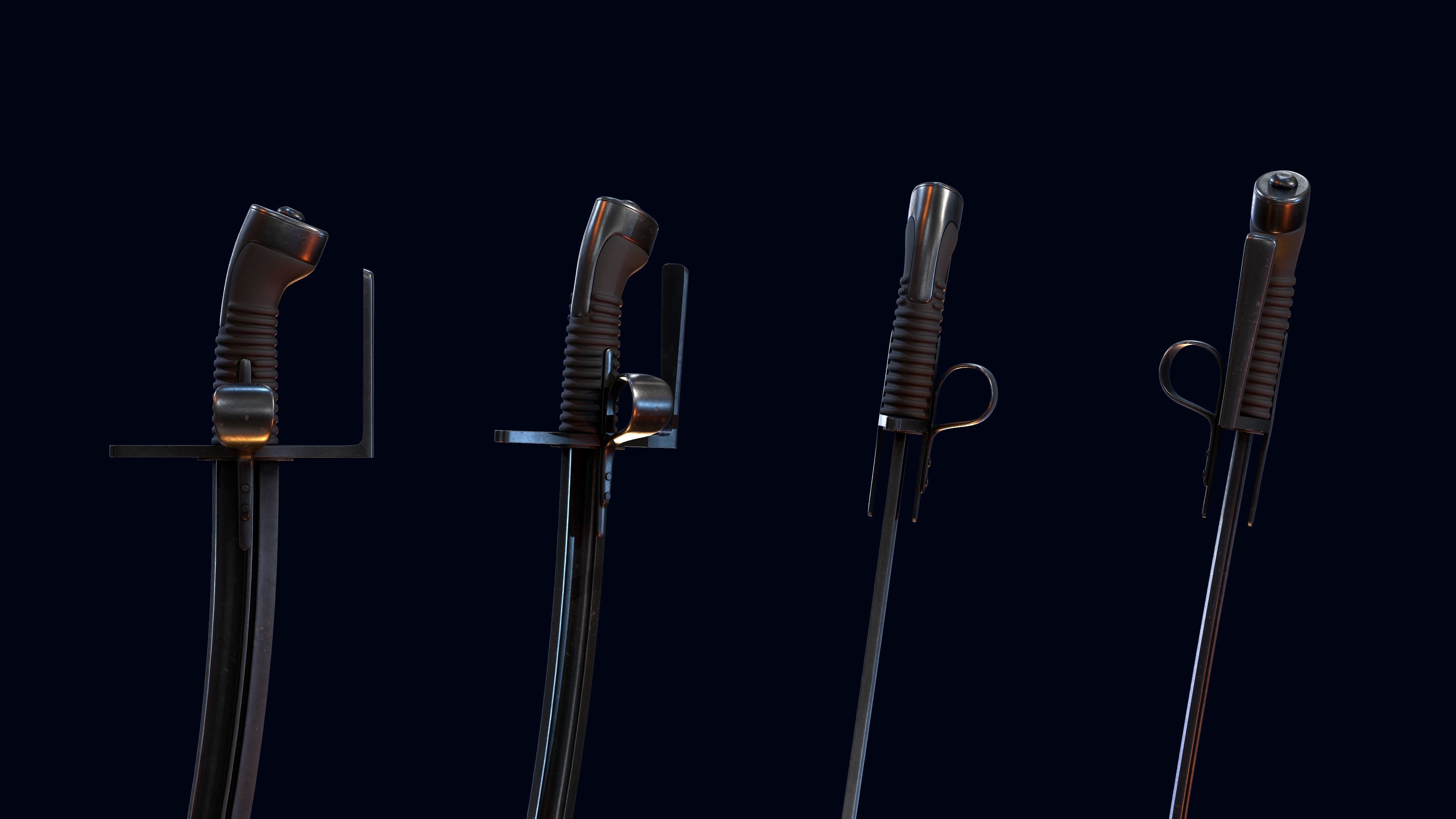 Black saber 3D model_3