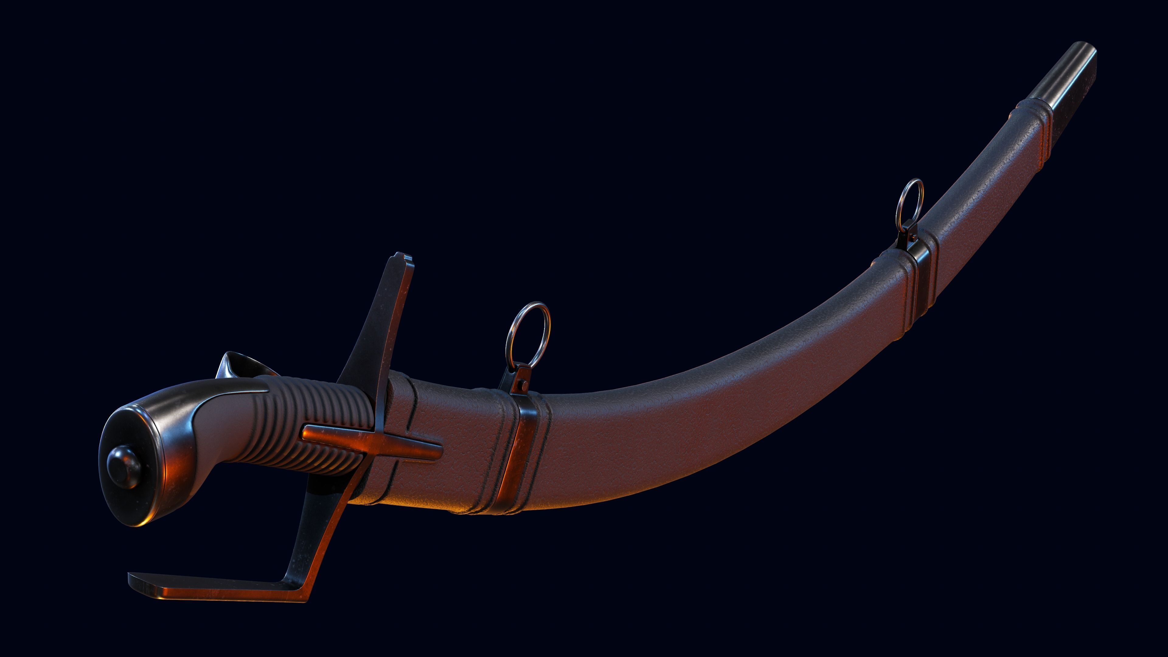 Black saber 3D model_11