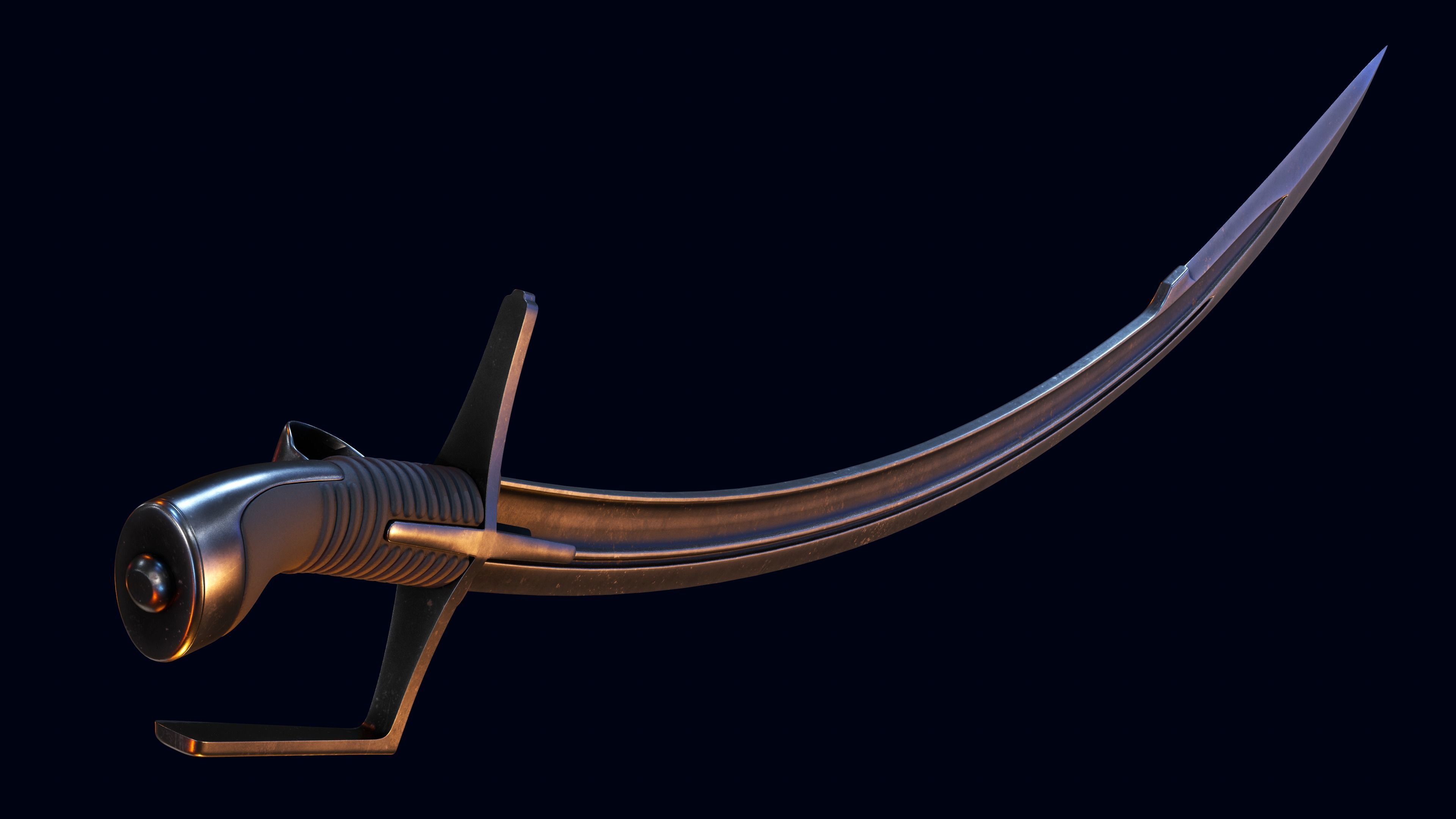Black saber 3D model_10