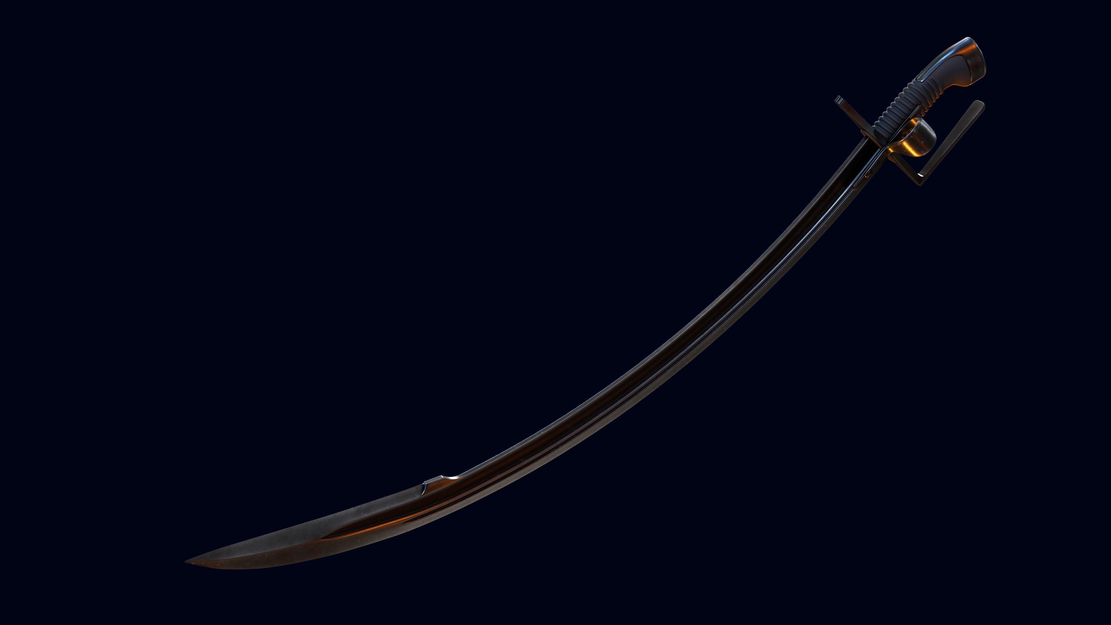 Black saber 3D model_8