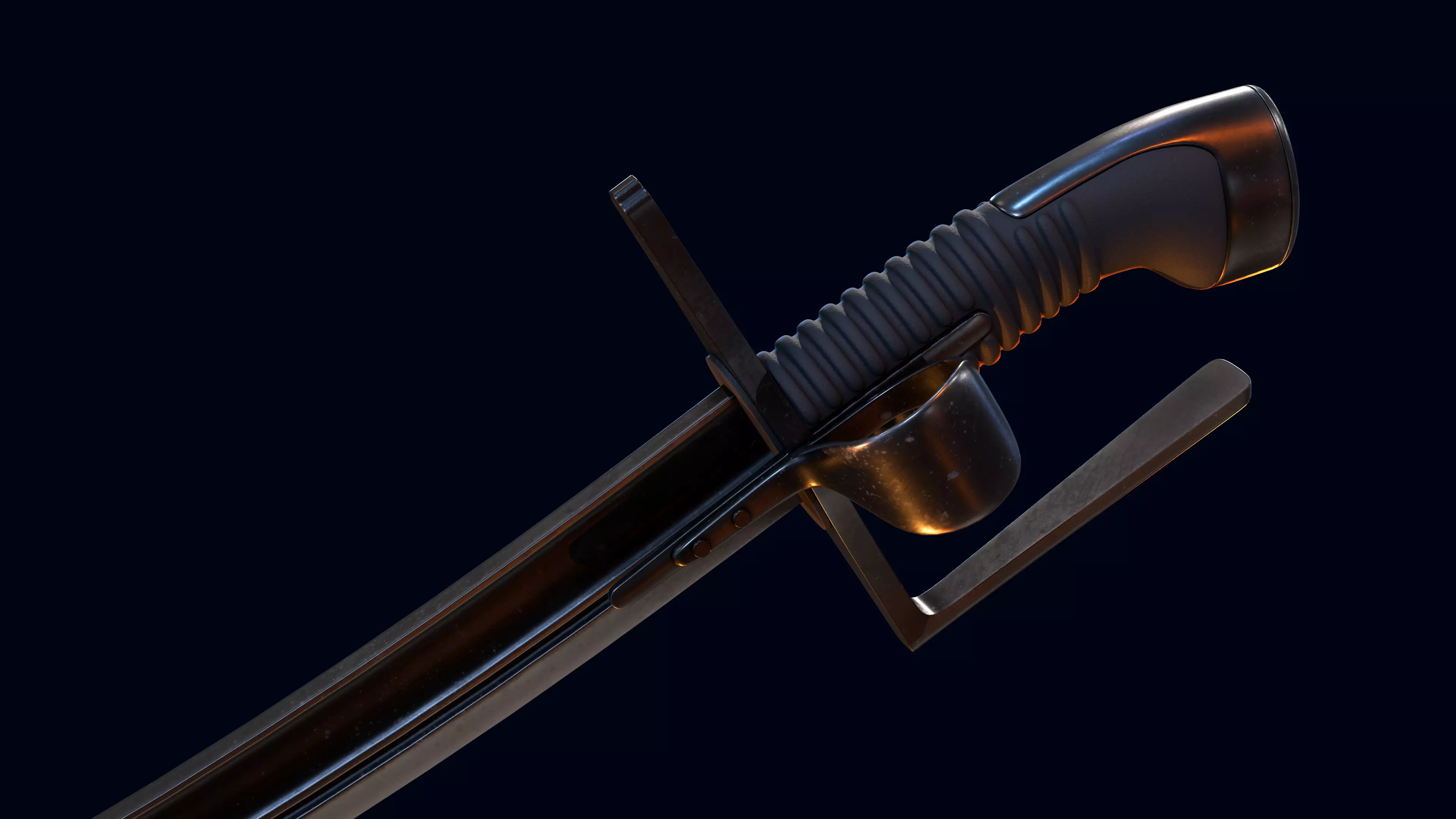 Black saber 3D model_0