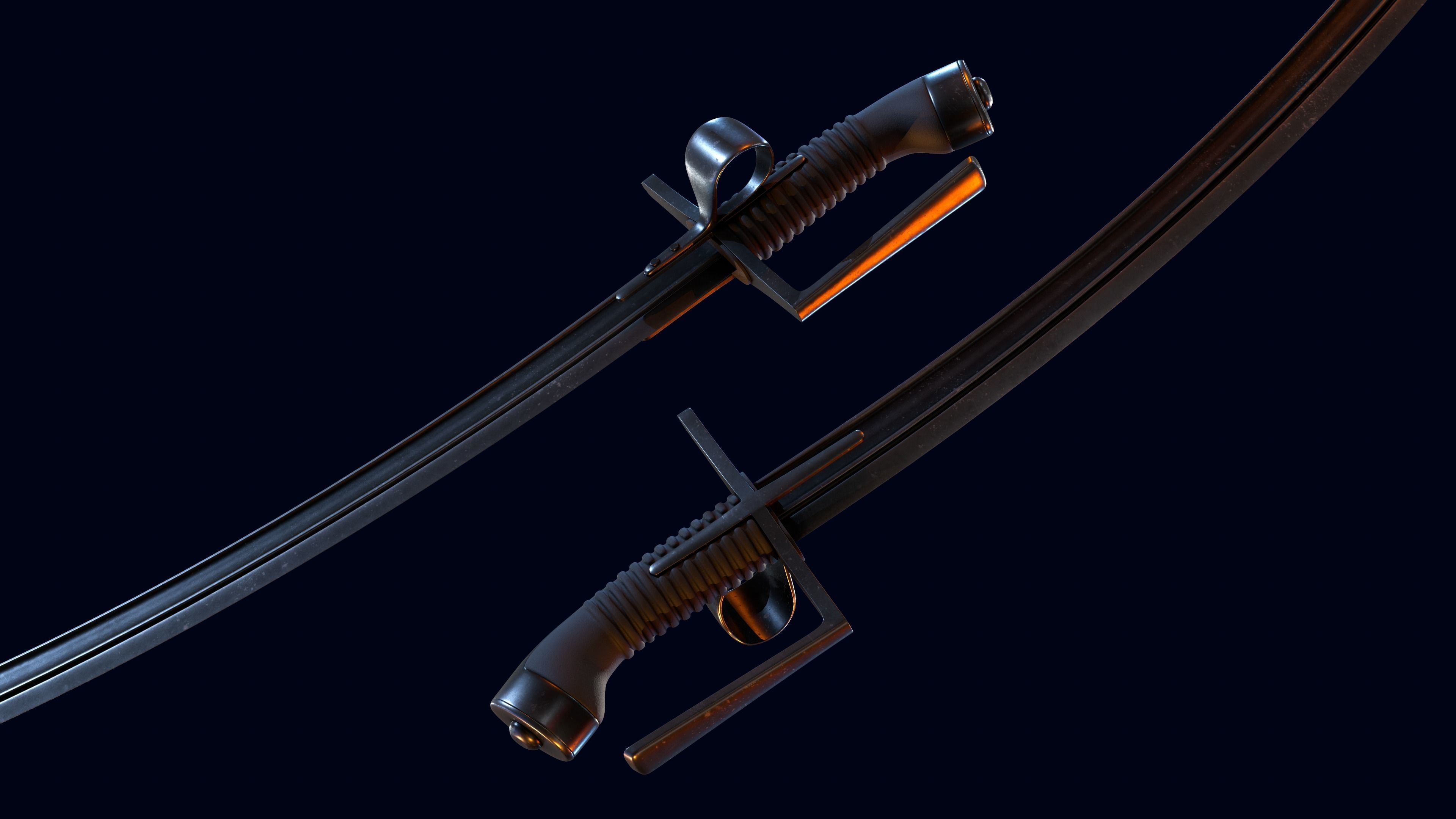 Black saber 3D model_6