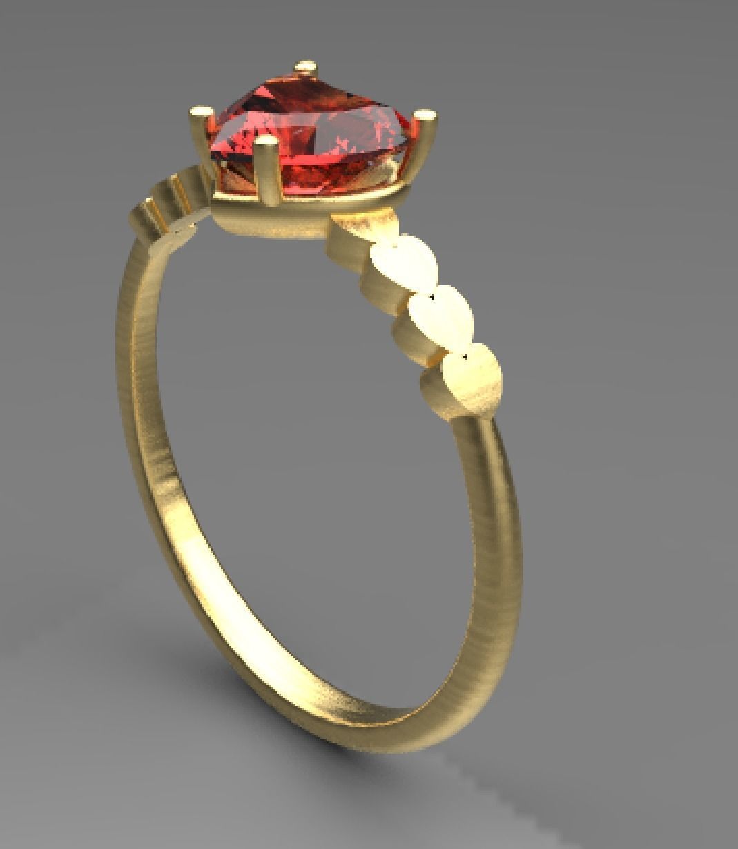 Heart ring 3d print STL 3D print model_2