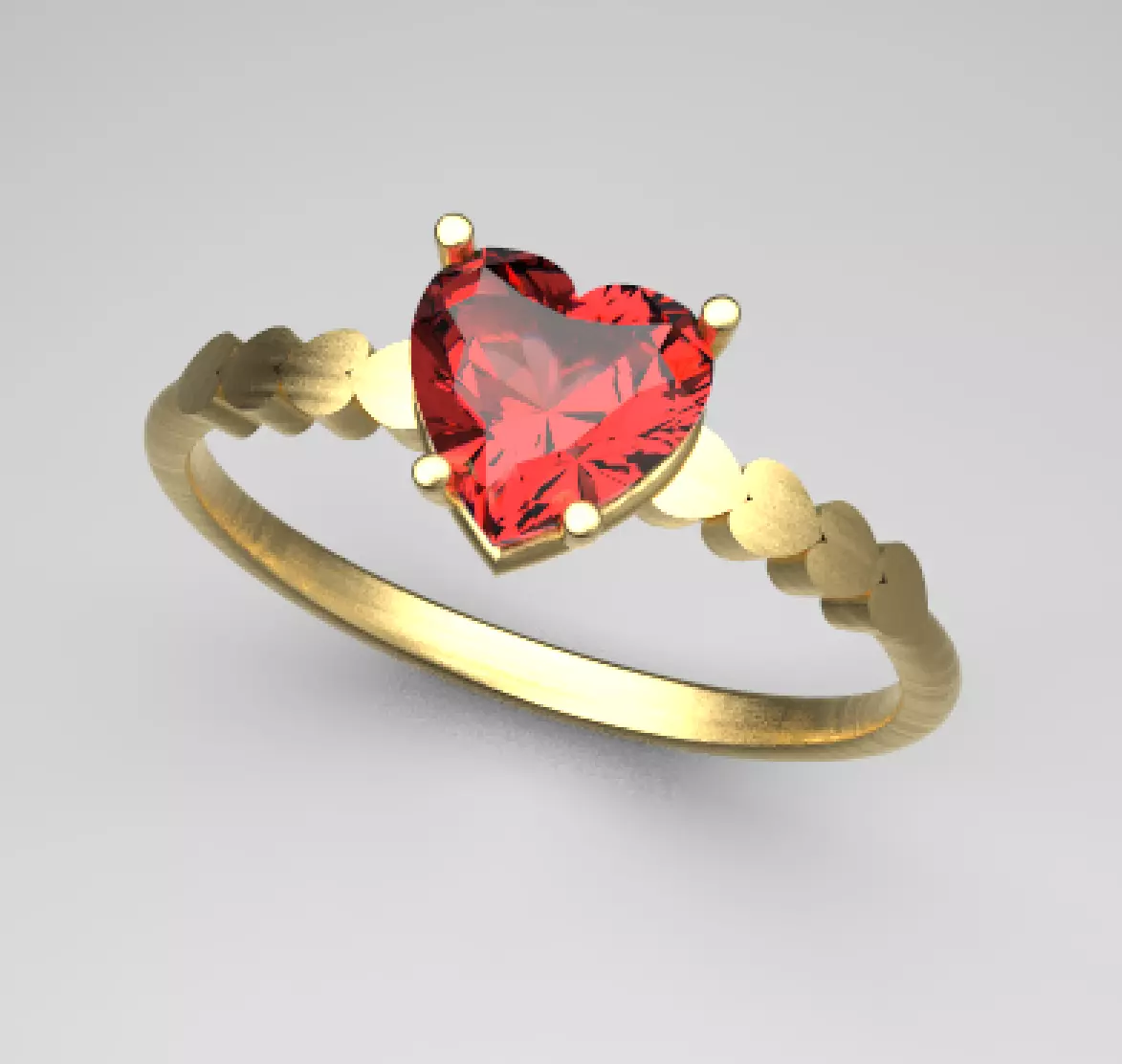 Heart ring 3d print STL 3D print model_0