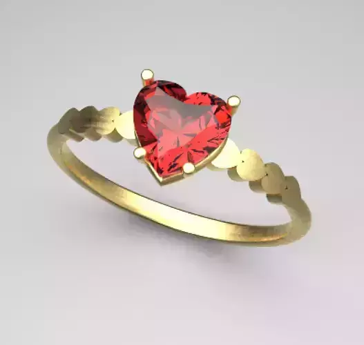 Heart ring 3d print STL