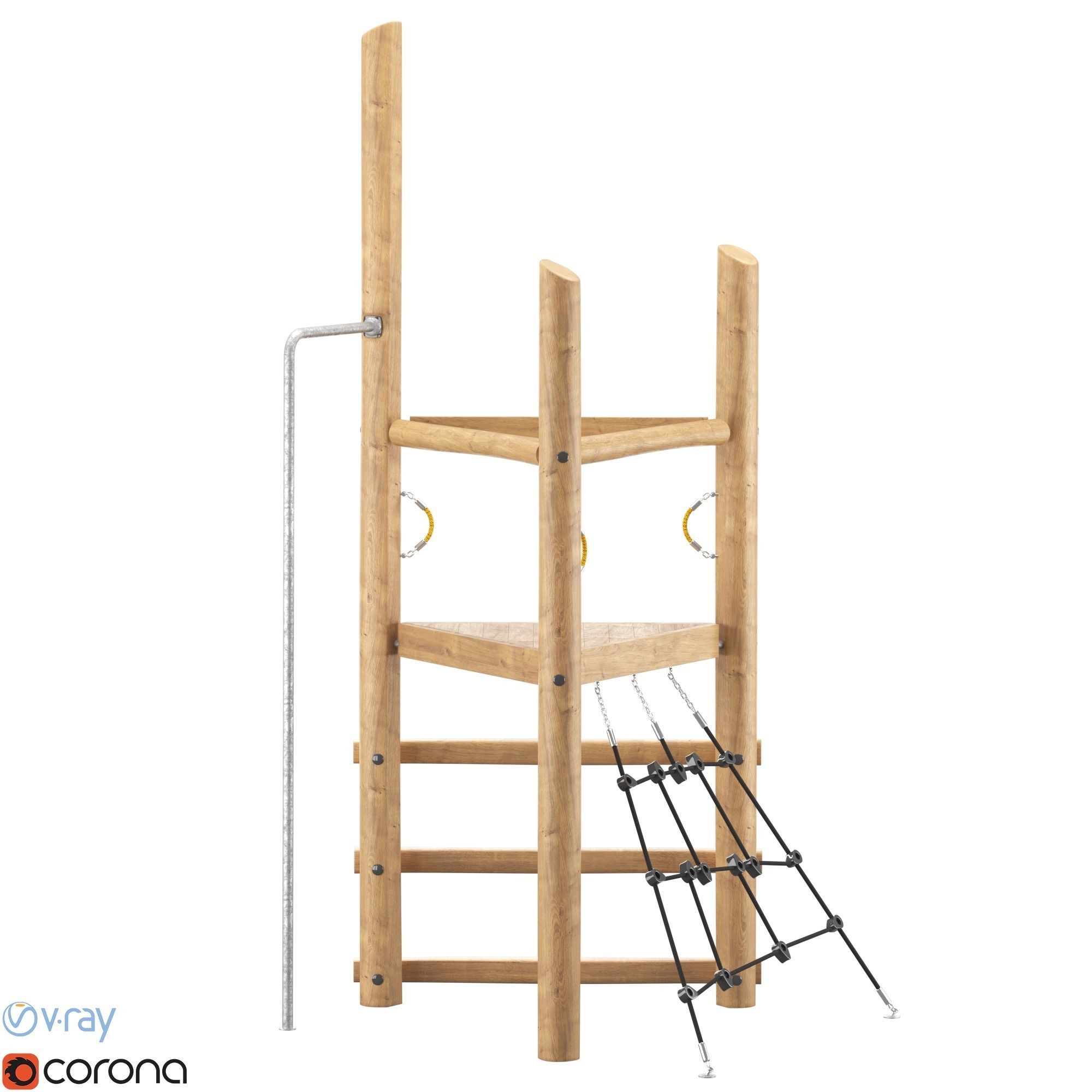 Kompan Tower and Net  3D model_6