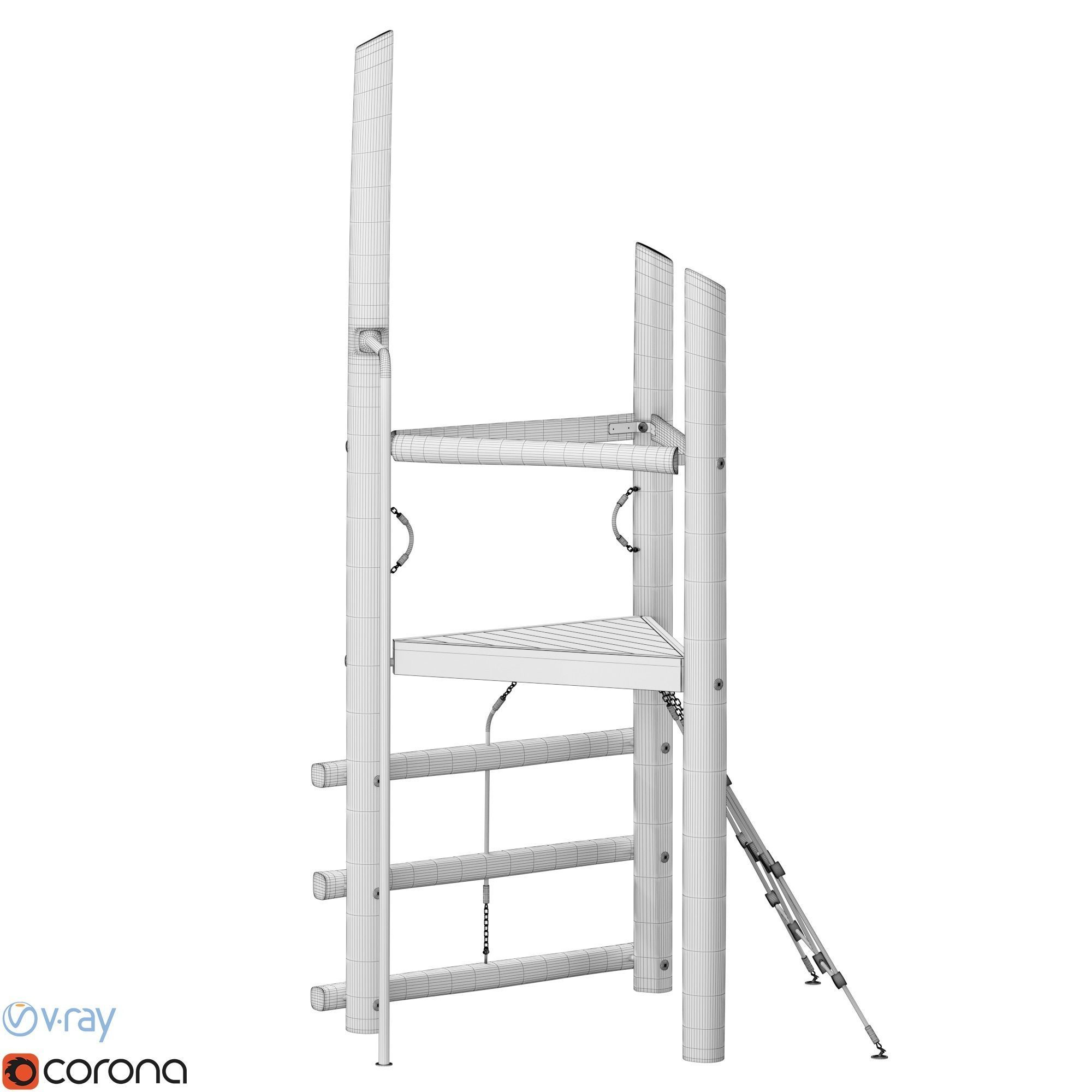 Kompan Tower and Net  3D model_19