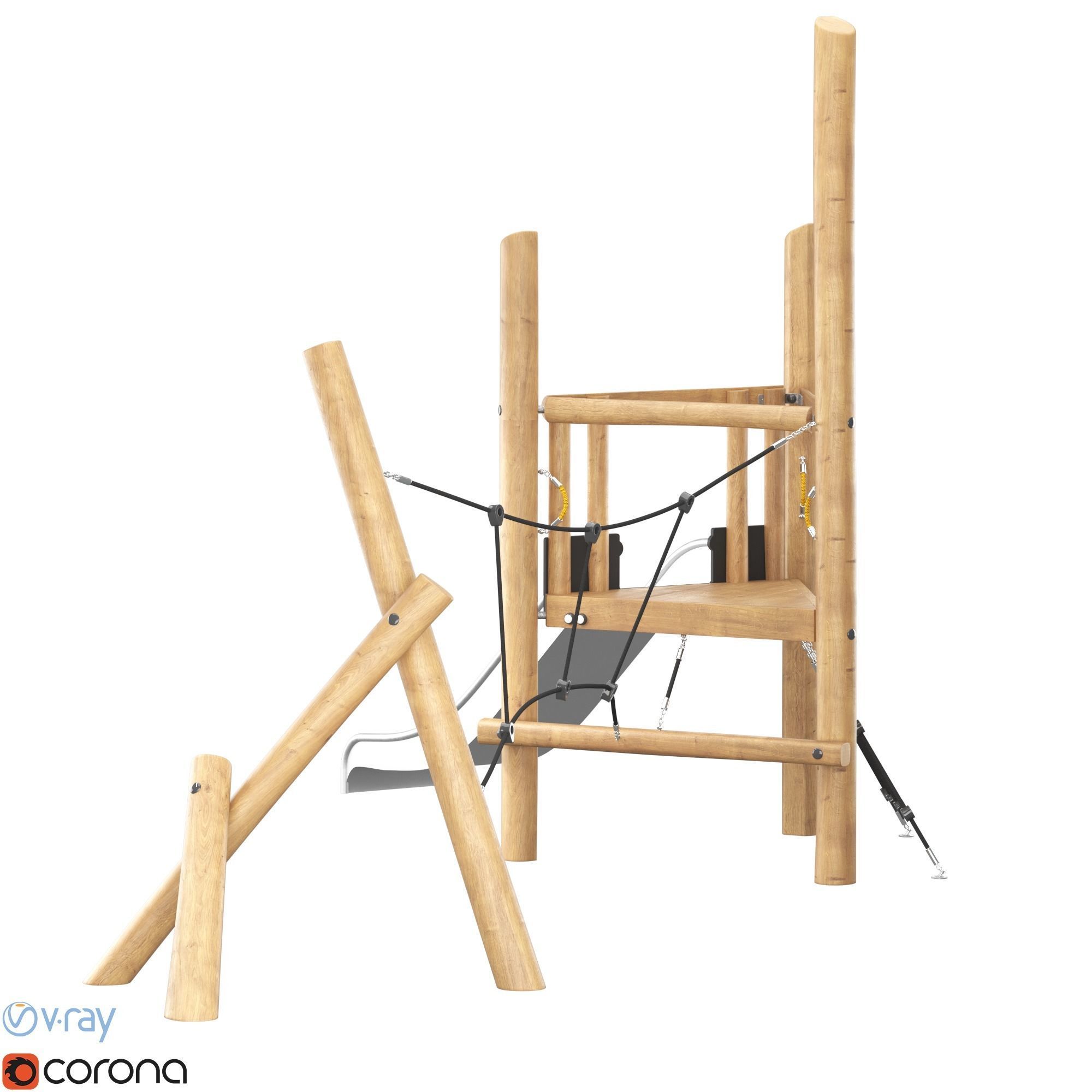 Kompan Tower and Net  3D model_5