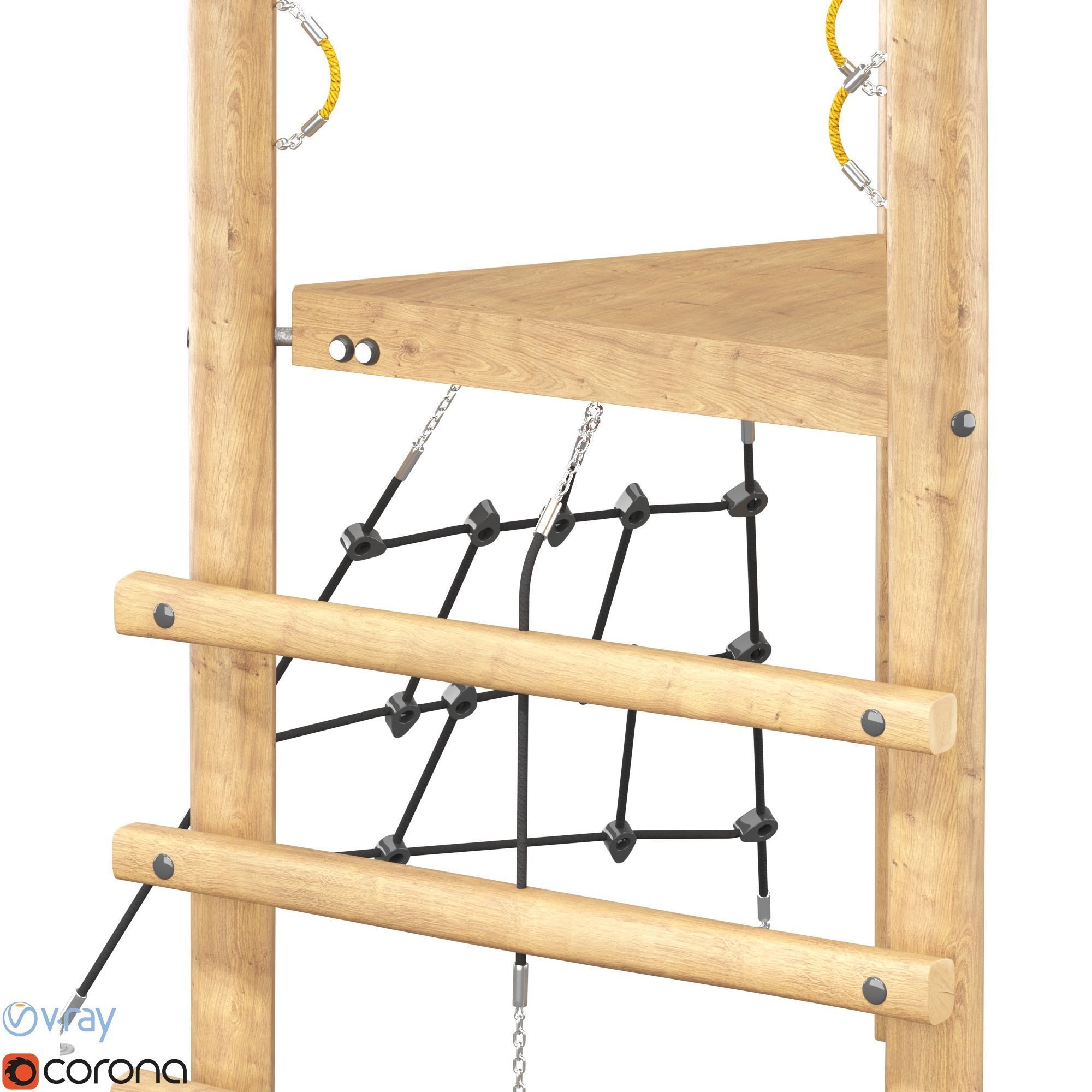 Kompan Tower and Net  3D model_8