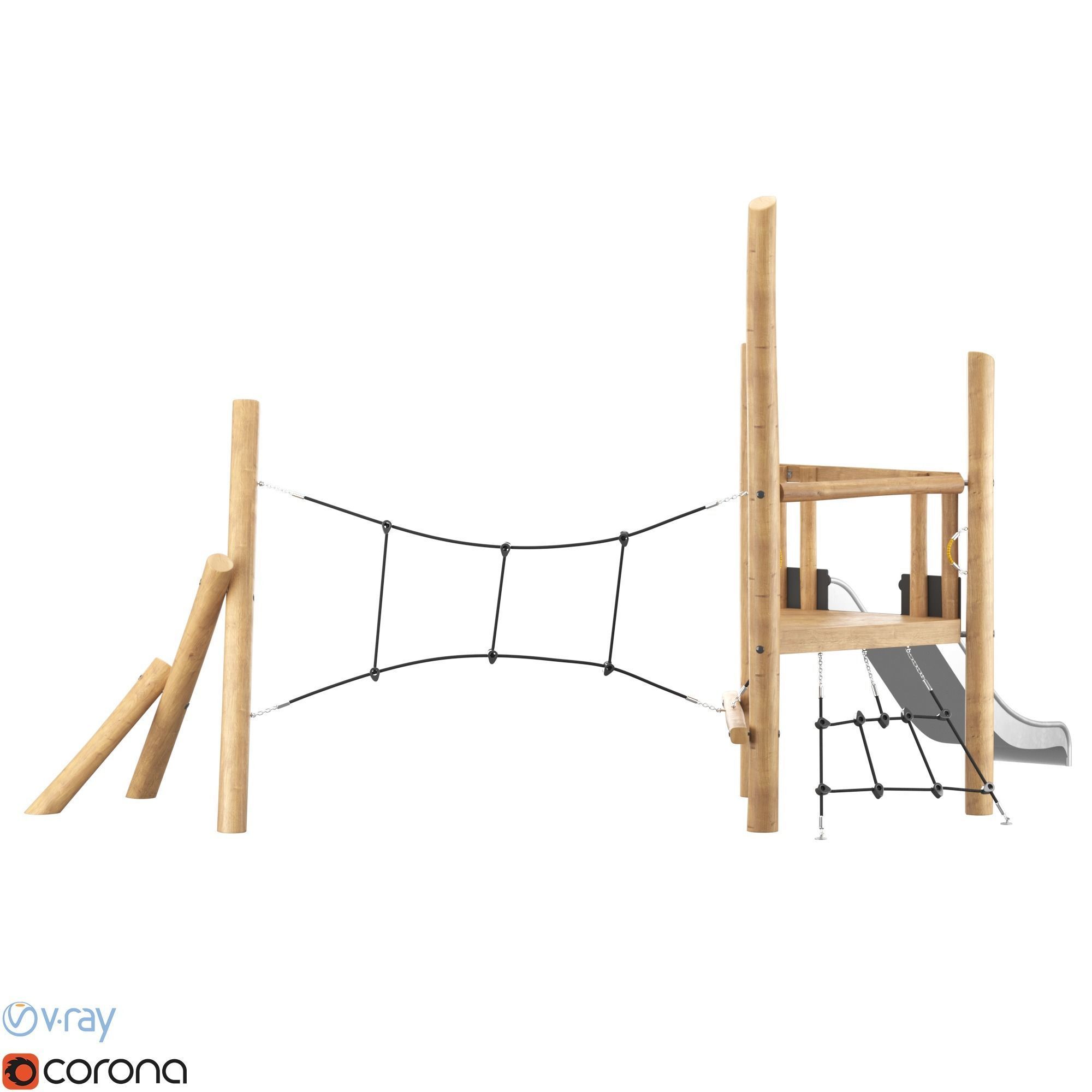 Kompan Tower and Net  3D model_2