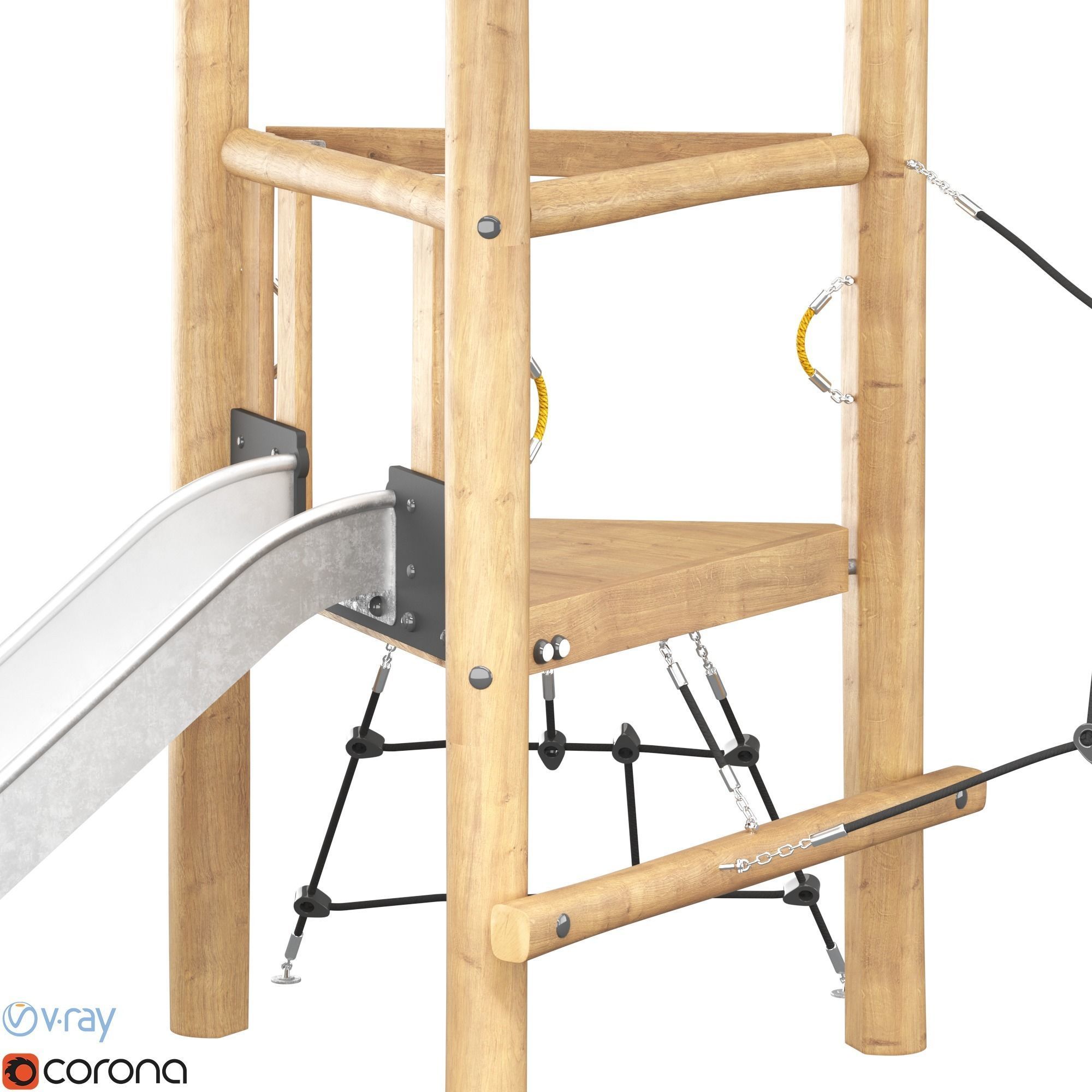 Kompan Tower and Net  3D model_4