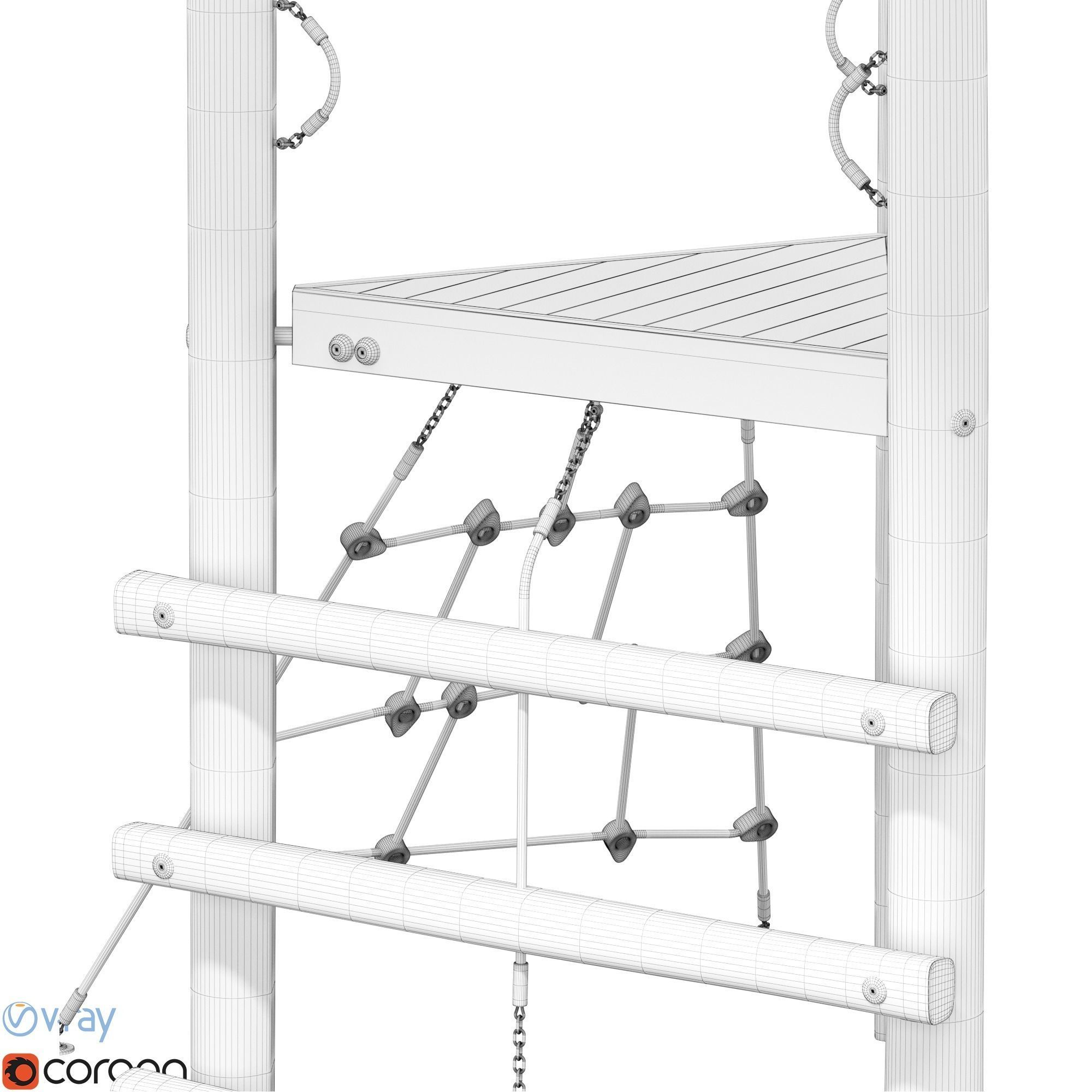 Kompan Tower and Net  3D model_18