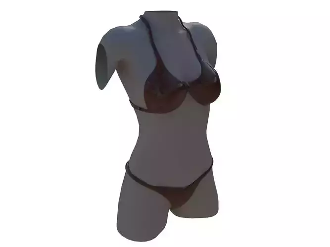 Bikini Outfit Low-poly 3D model