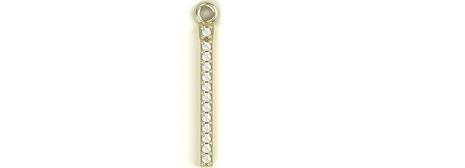 Diamond i Pendant Gold Silver Platinum Luxury Jewelry 3D print model