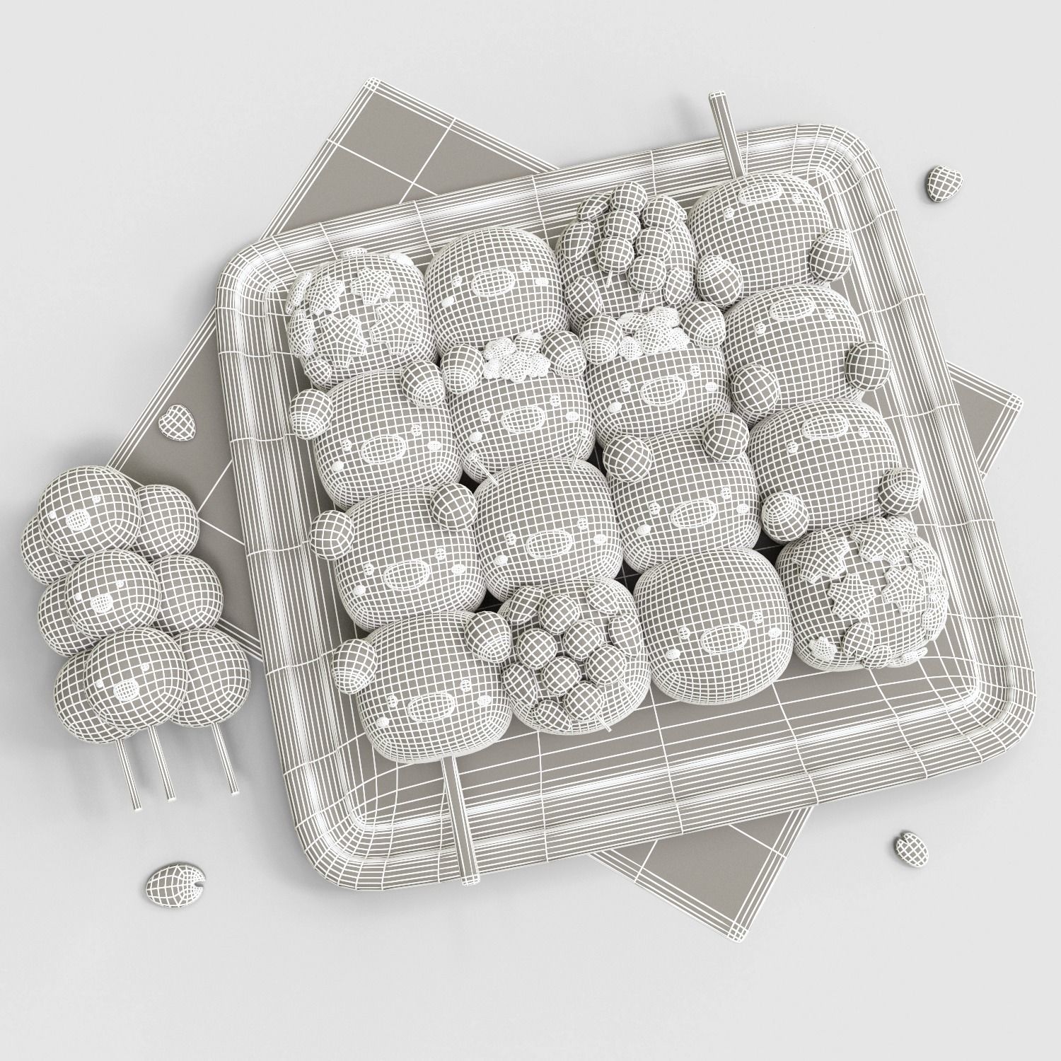 Delicious Japanese Dangos 3D model_2