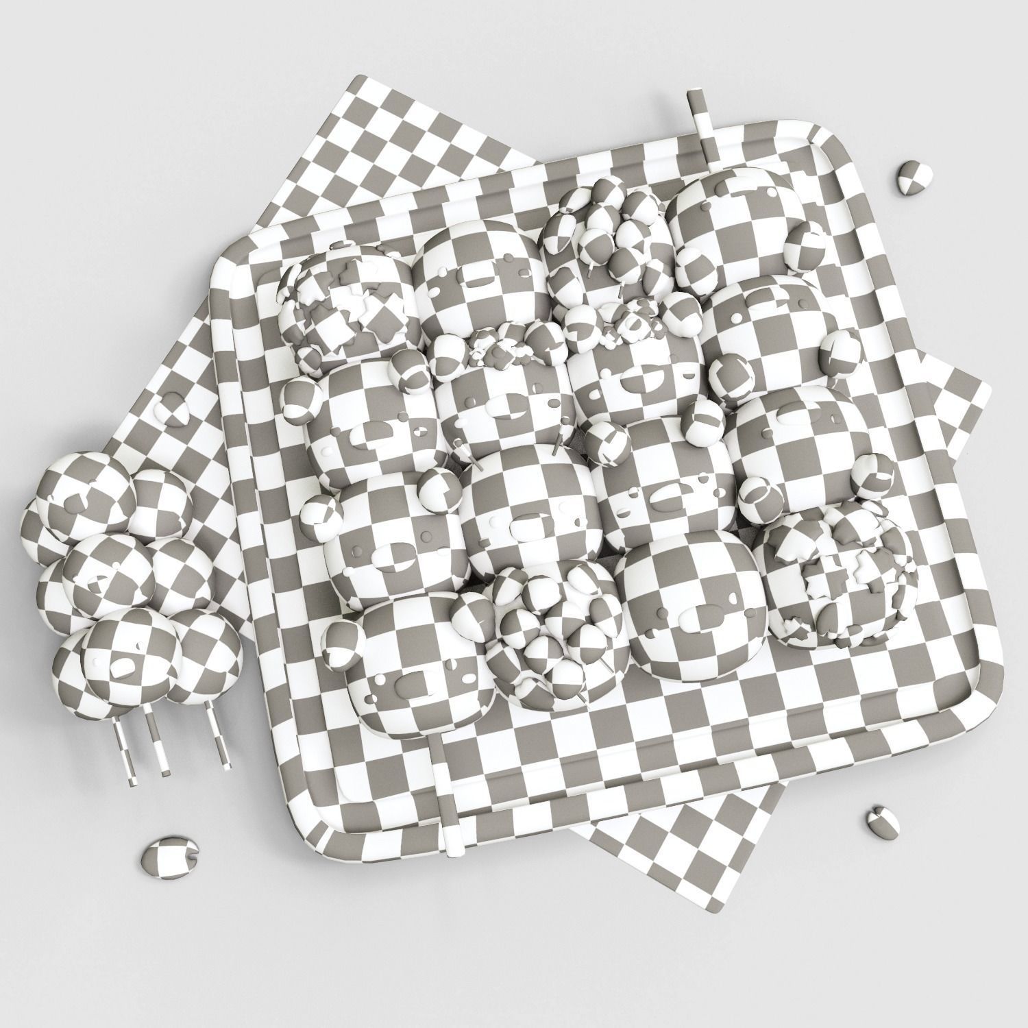 Delicious Japanese Dangos 3D model_3