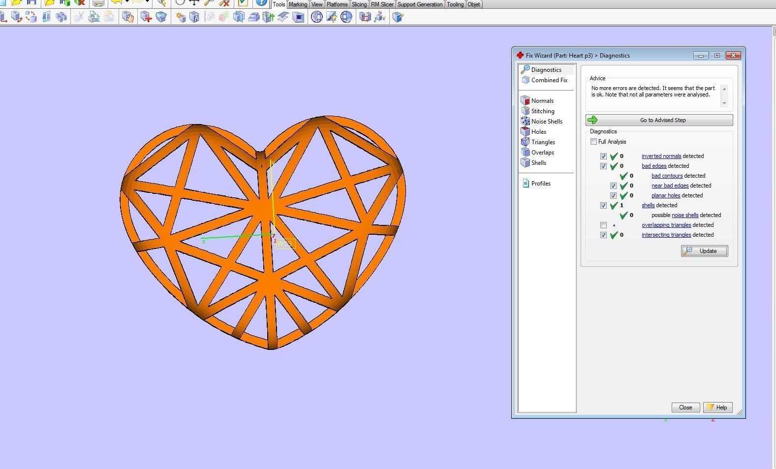 Pendant heart with diamonds 3D print model_17
