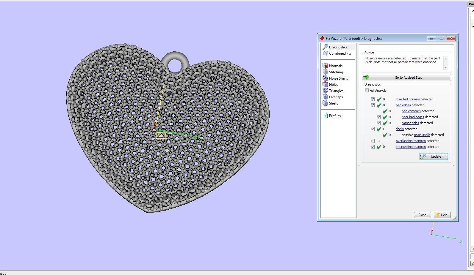 Pendant heart with diamonds 3D print model_16