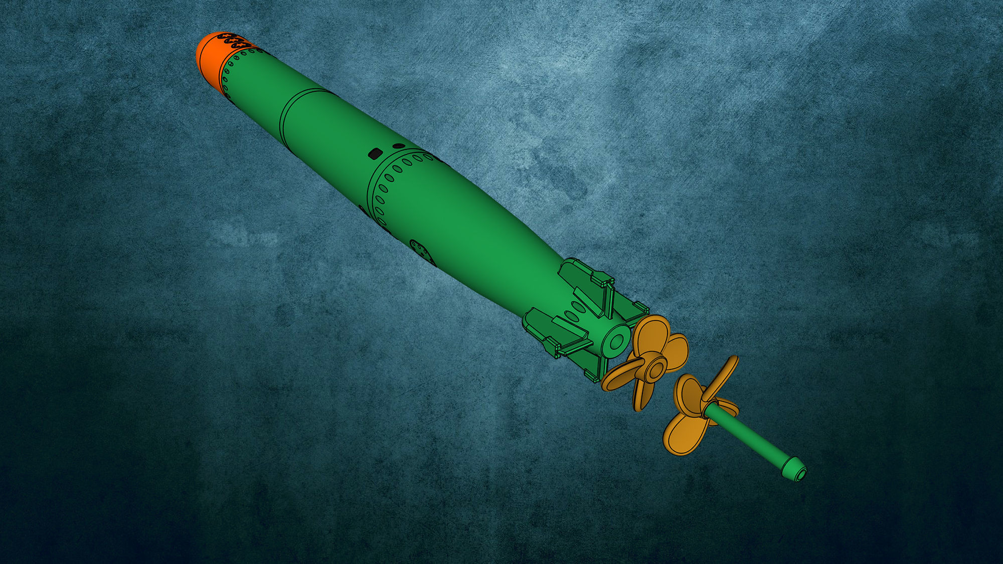Lockheed Martin MK-16 Torpedo 3D print model_1