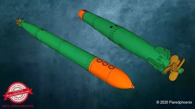 Lockheed Martin MK-16 Torpedo 3D print model
