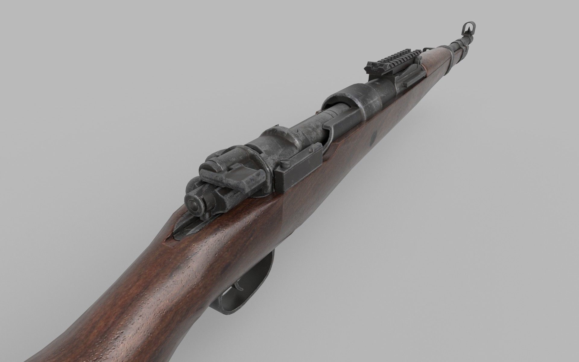 Karabiner Rifle Mauser 98 K Low-poly 3D model Low-poly 3D model_4