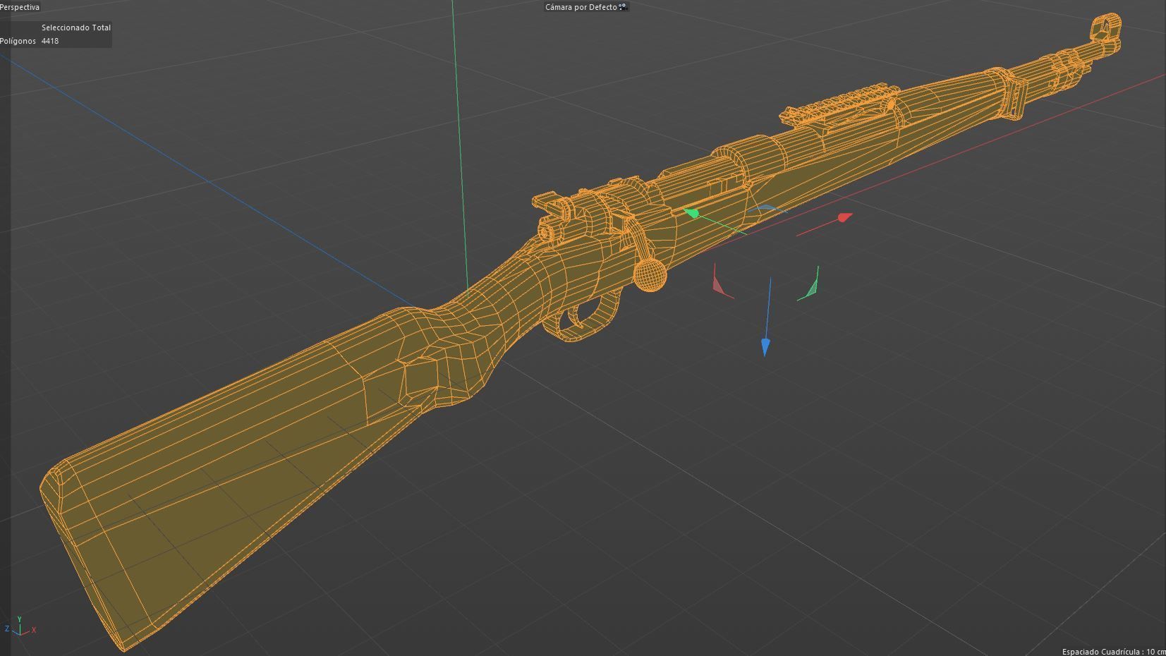 Karabiner Rifle Mauser 98 K Low-poly 3D model Low-poly 3D model_9