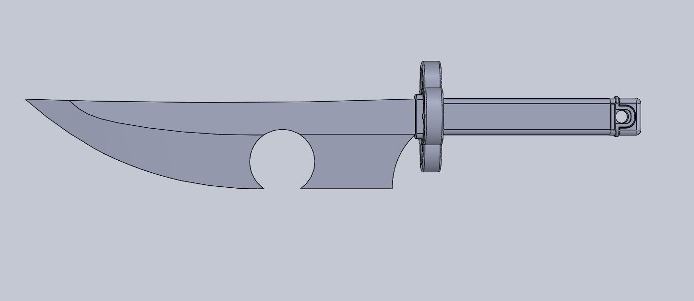 Uzui Tengen Sword - mountable  3D print model_1