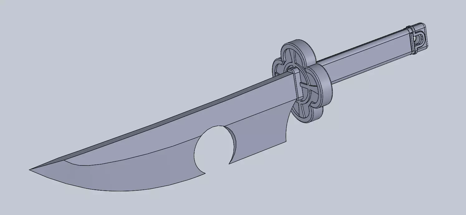 Uzui Tengen Sword - mountable  3D print model_0