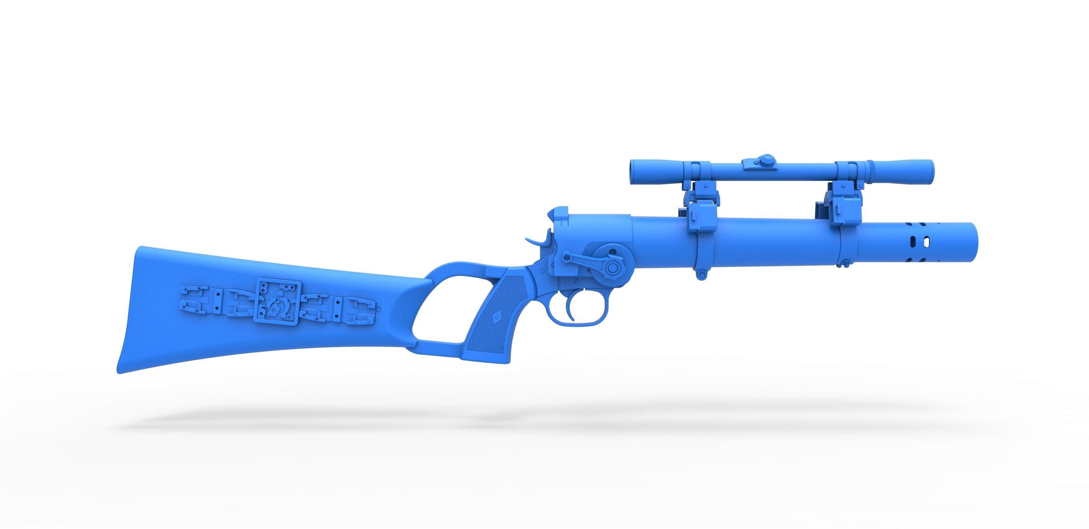 Boba Fett blaster carbine from Star Wars The Empire Strikes Back 3D model_27