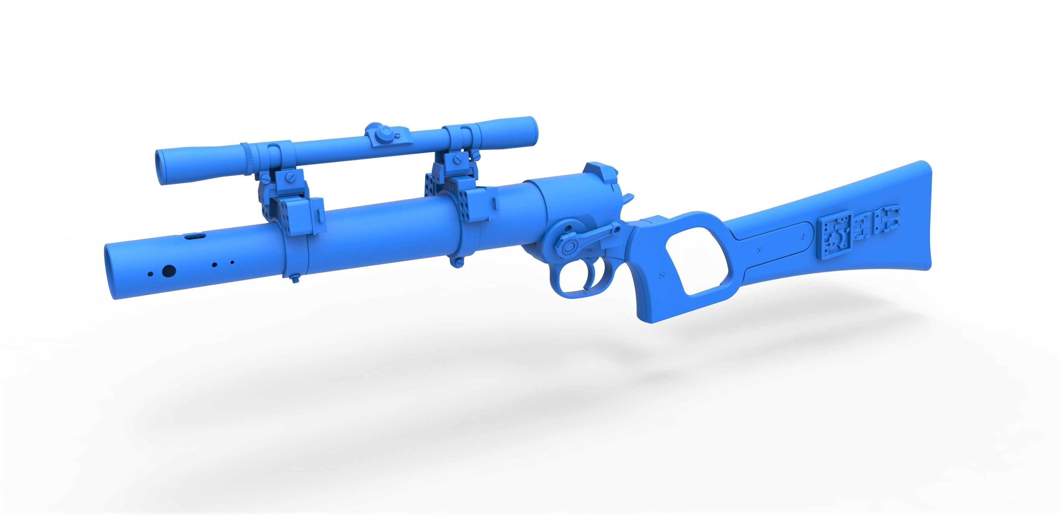 Boba Fett blaster carbine from Star Wars The Empire Strikes Back 3D model_15