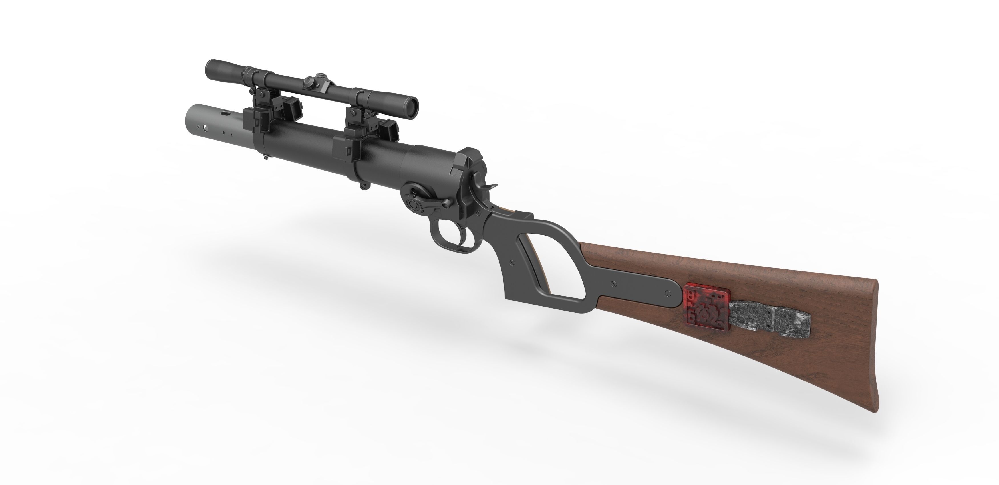 Boba Fett blaster carbine from Star Wars The Empire Strikes Back 3D model_9