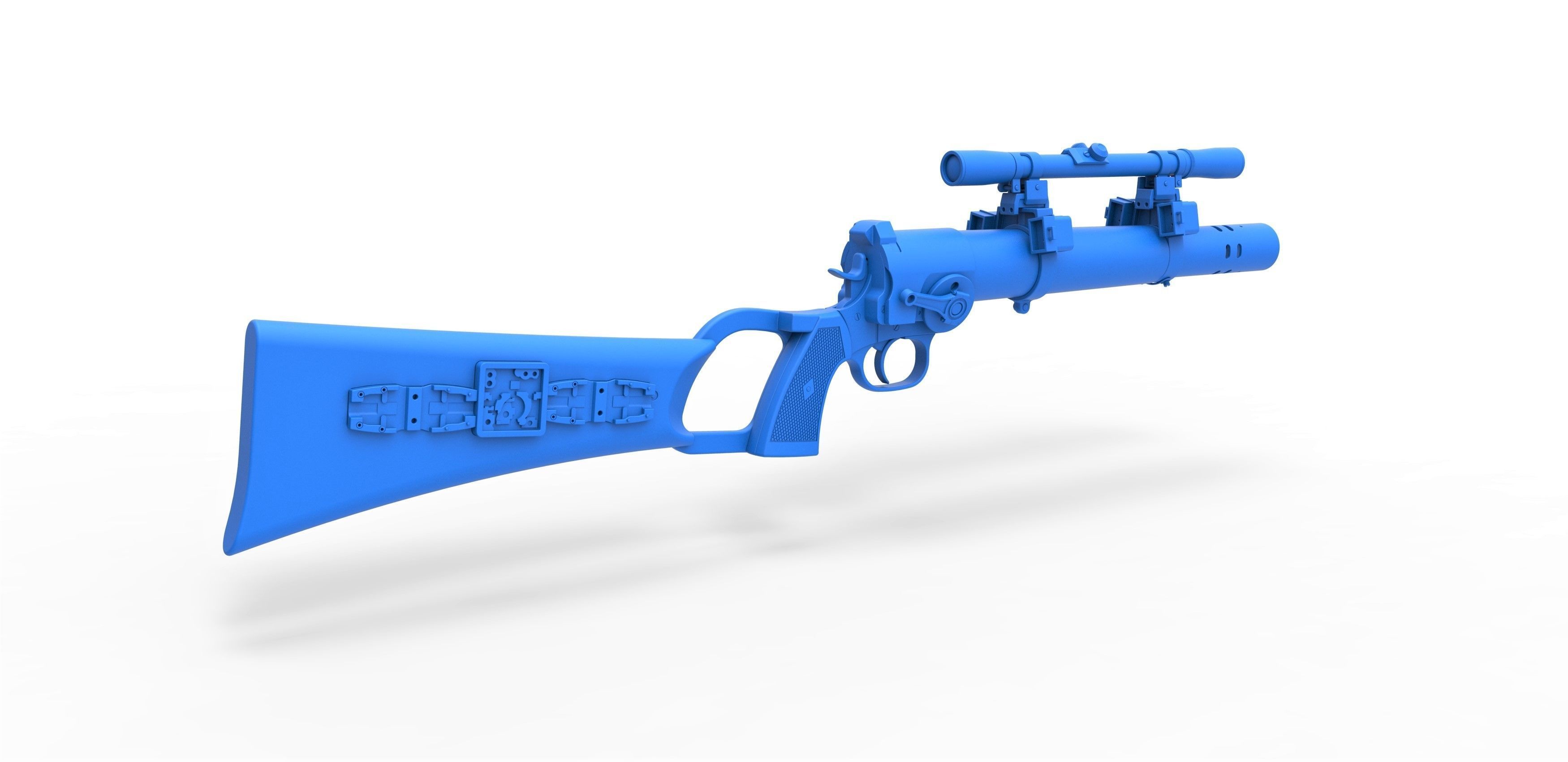 Boba Fett blaster carbine from Star Wars The Empire Strikes Back 3D model_26