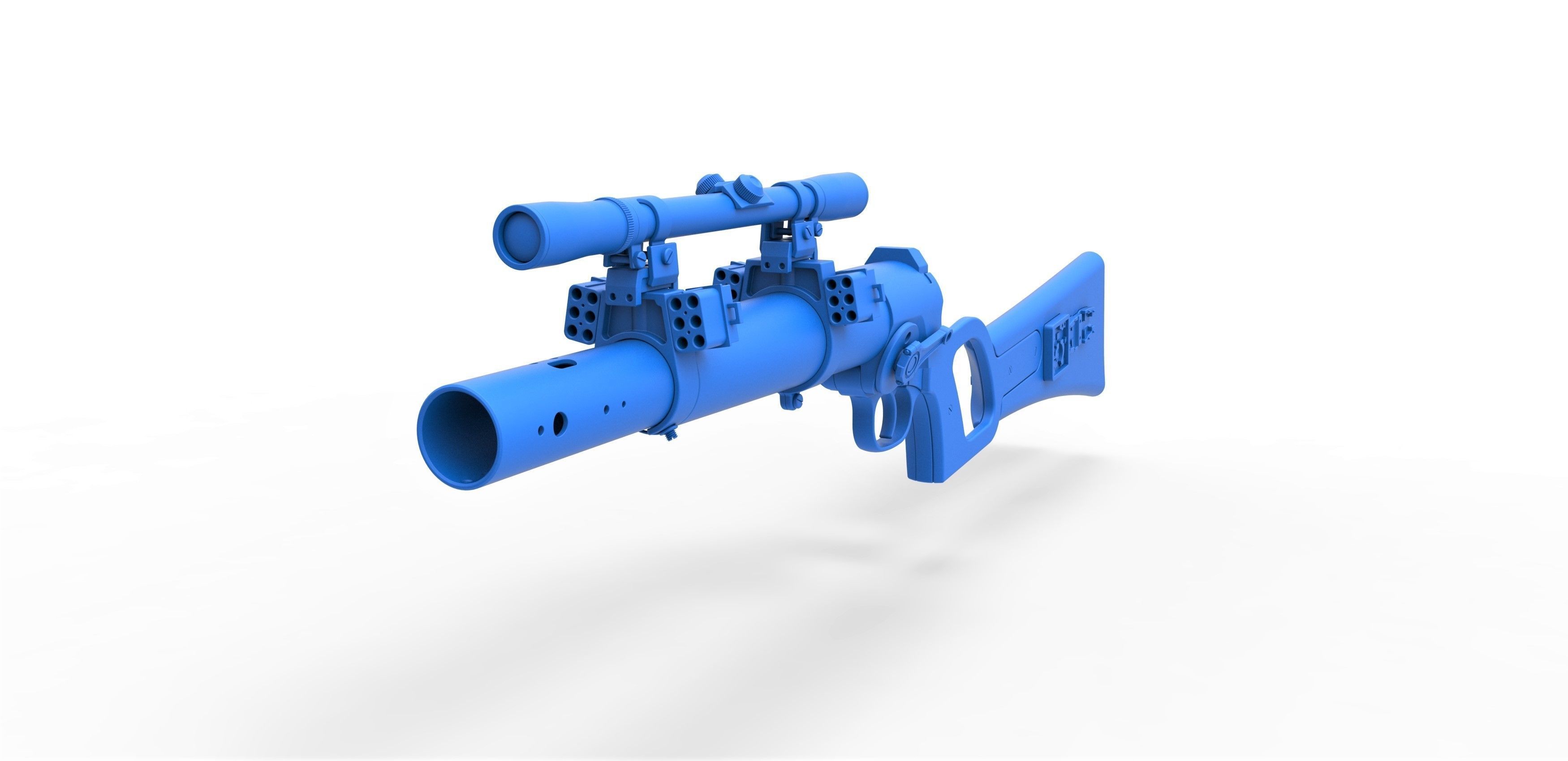 Boba Fett blaster carbine from Star Wars The Empire Strikes Back 3D model_17