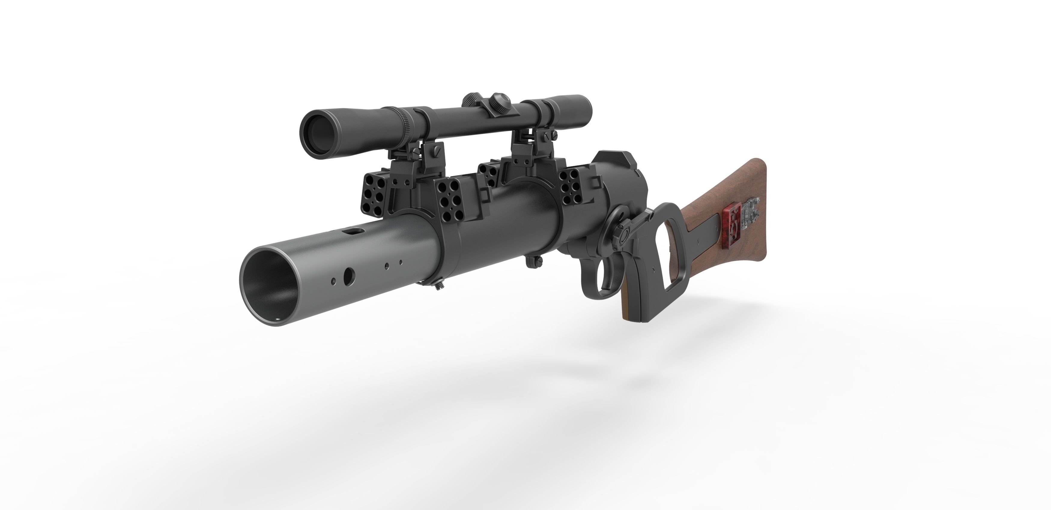 Boba Fett blaster carbine from Star Wars The Empire Strikes Back 3D model_3