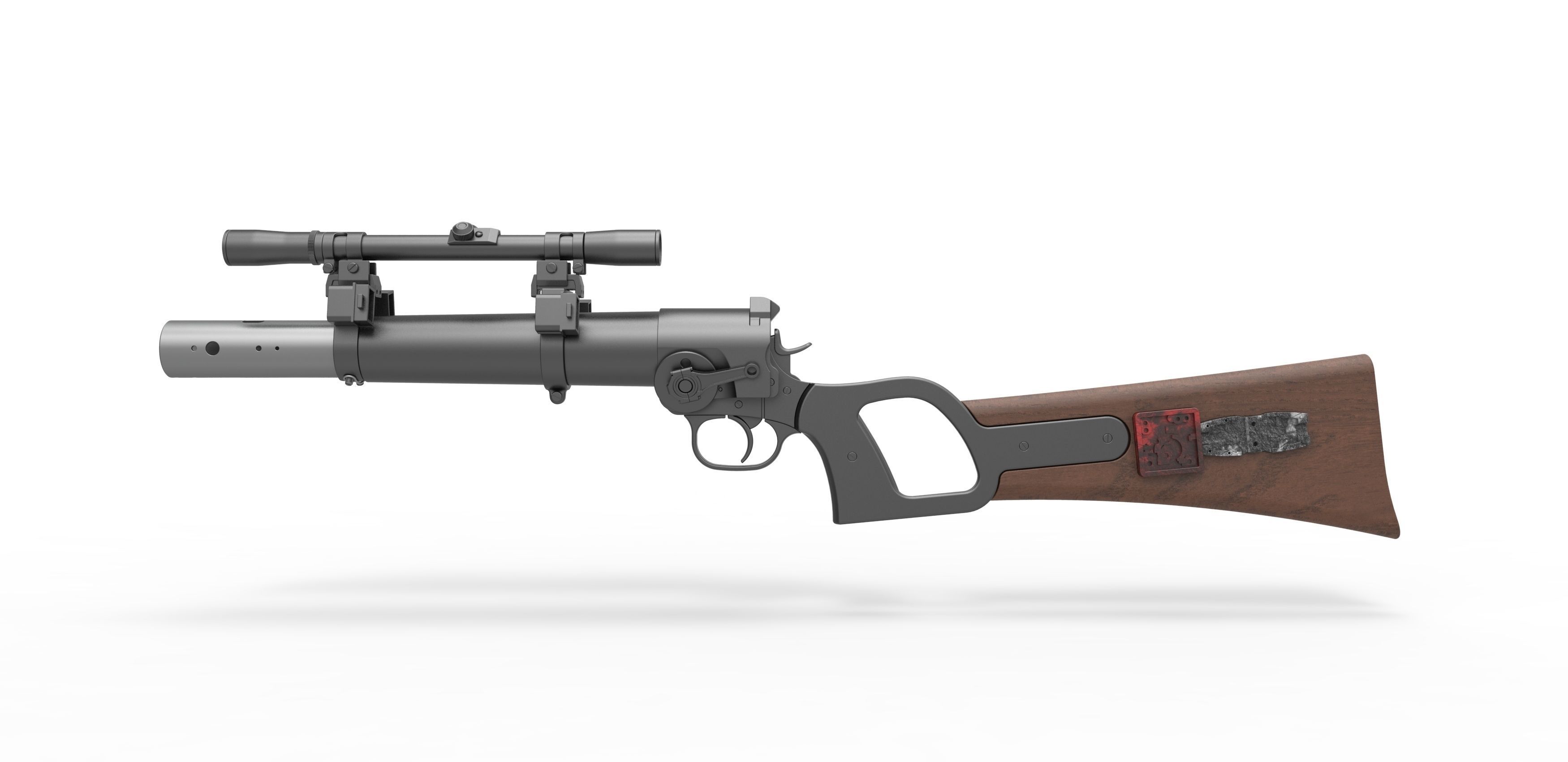 Boba Fett blaster carbine from Star Wars The Empire Strikes Back 3D model_6