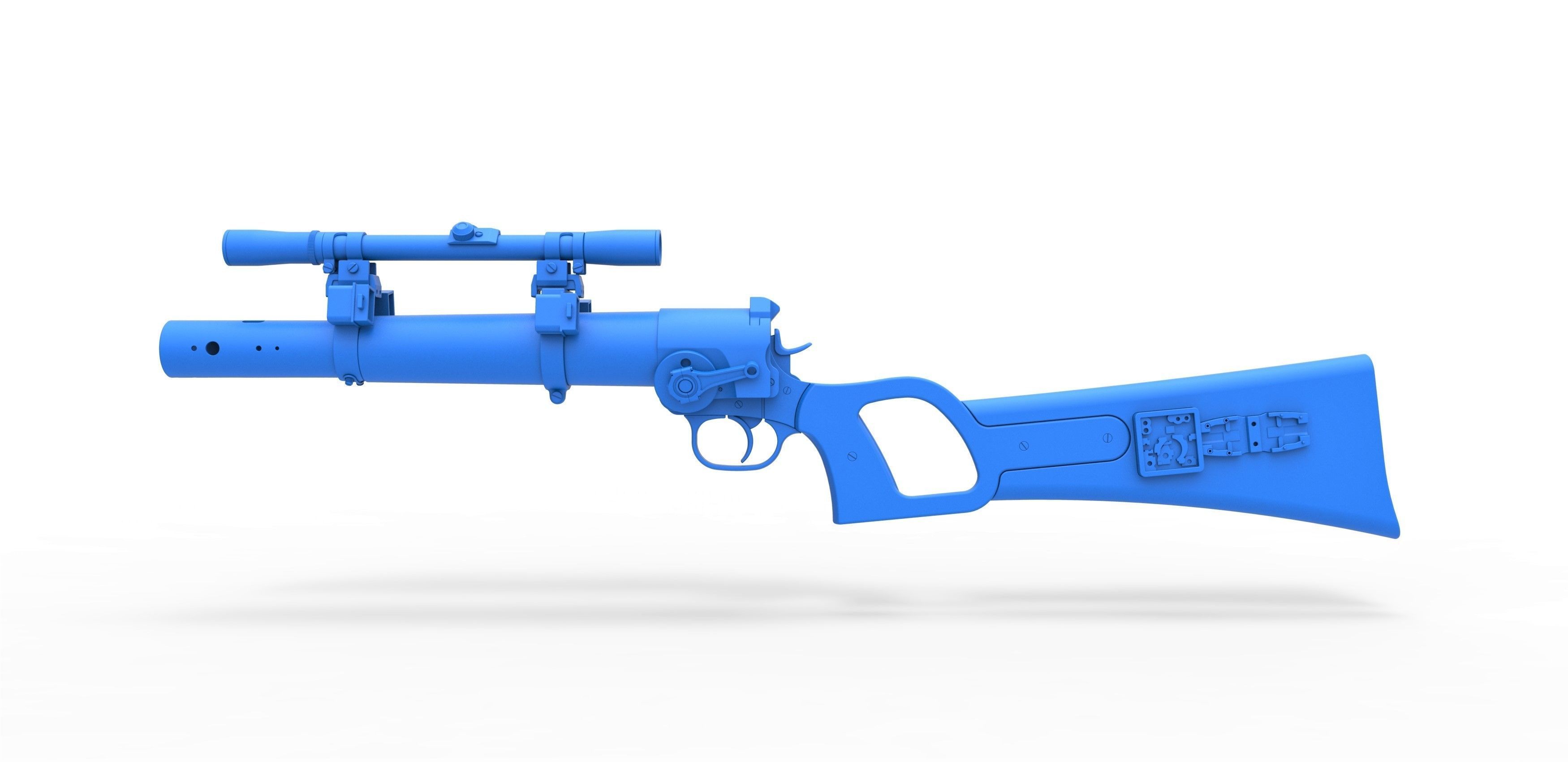 Boba Fett blaster carbine from Star Wars The Empire Strikes Back 3D model_20