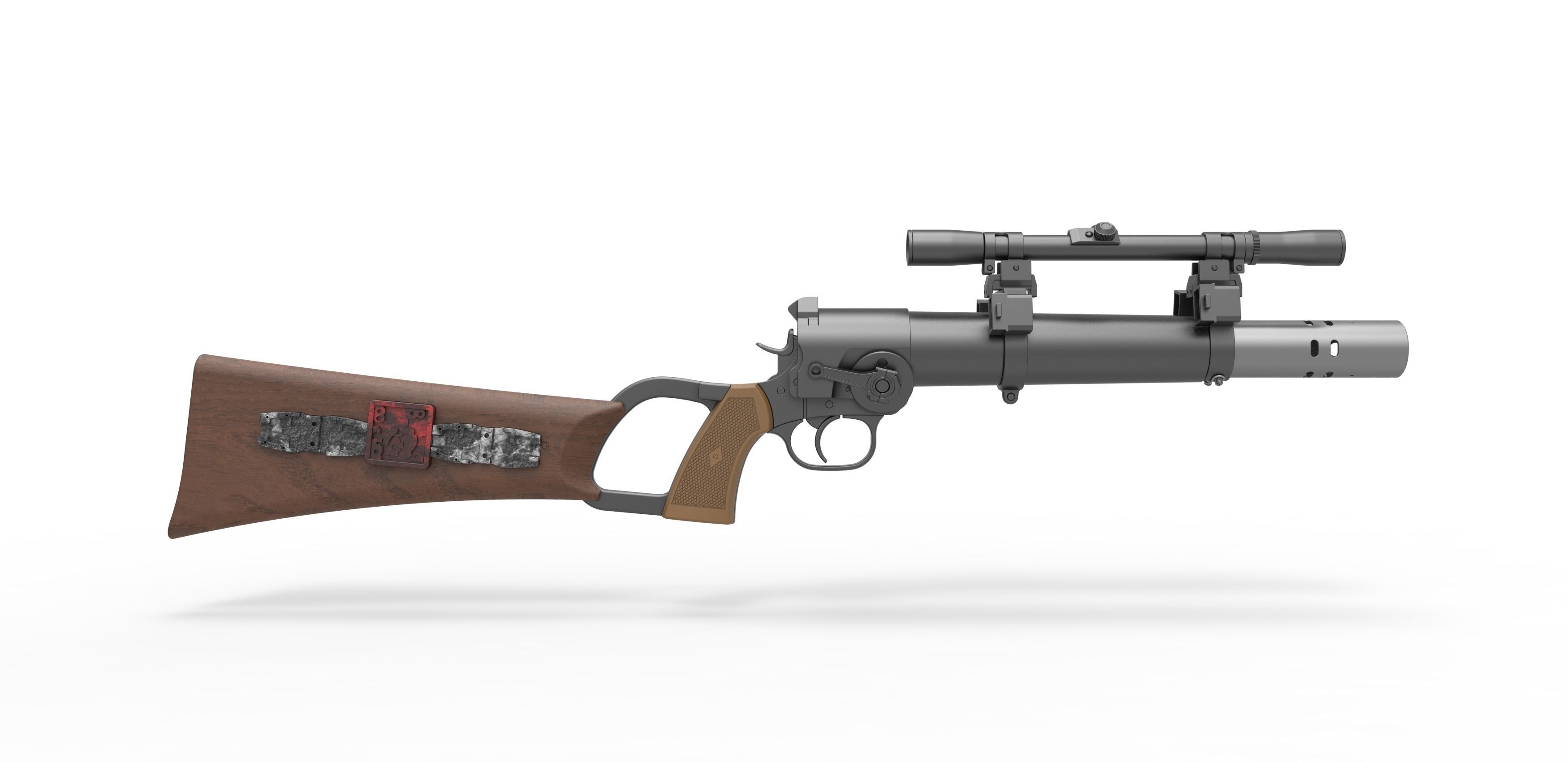 Boba Fett blaster carbine from Star Wars The Empire Strikes Back 3D model_13