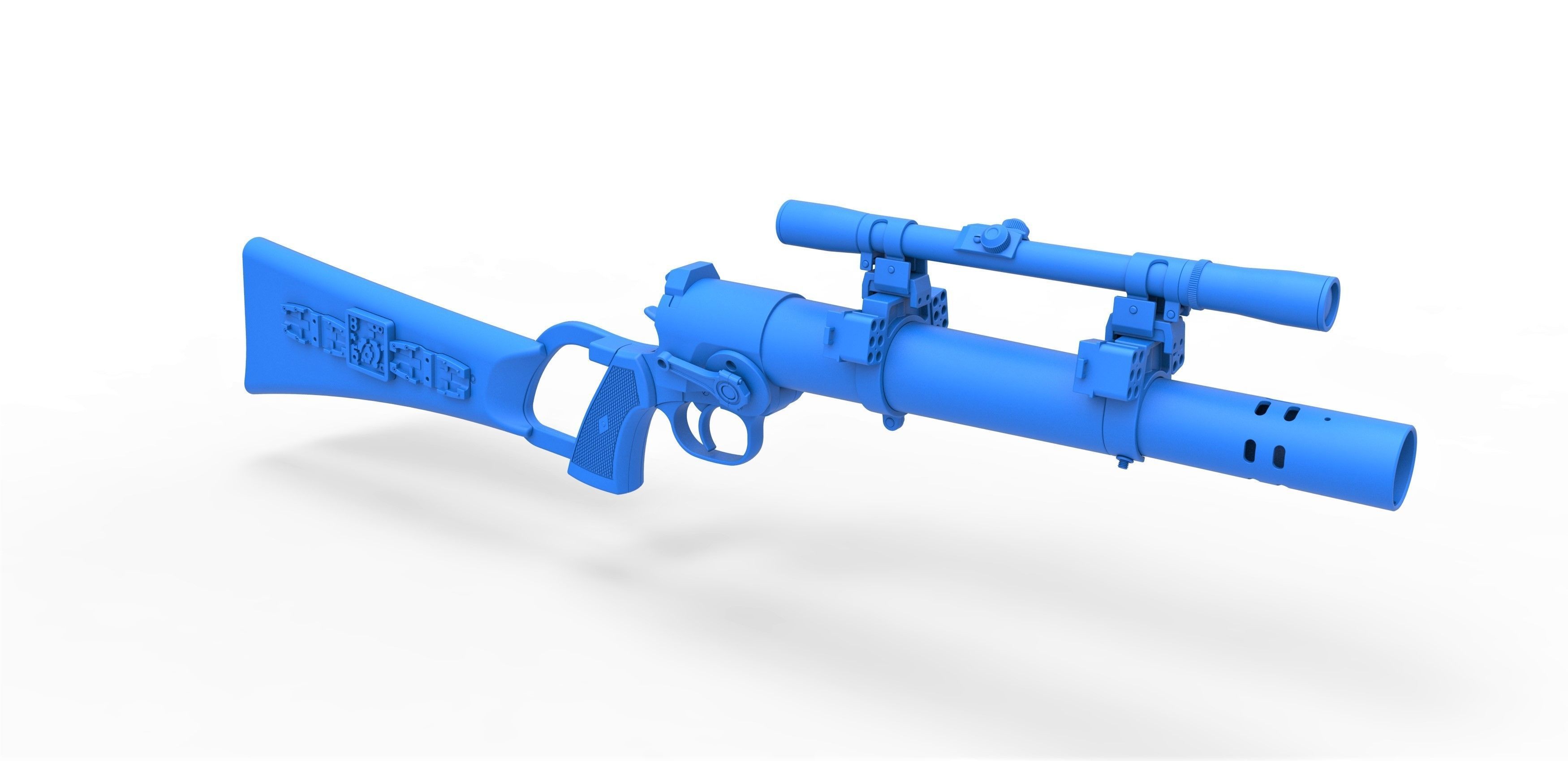 Boba Fett blaster carbine from Star Wars The Empire Strikes Back 3D model_28