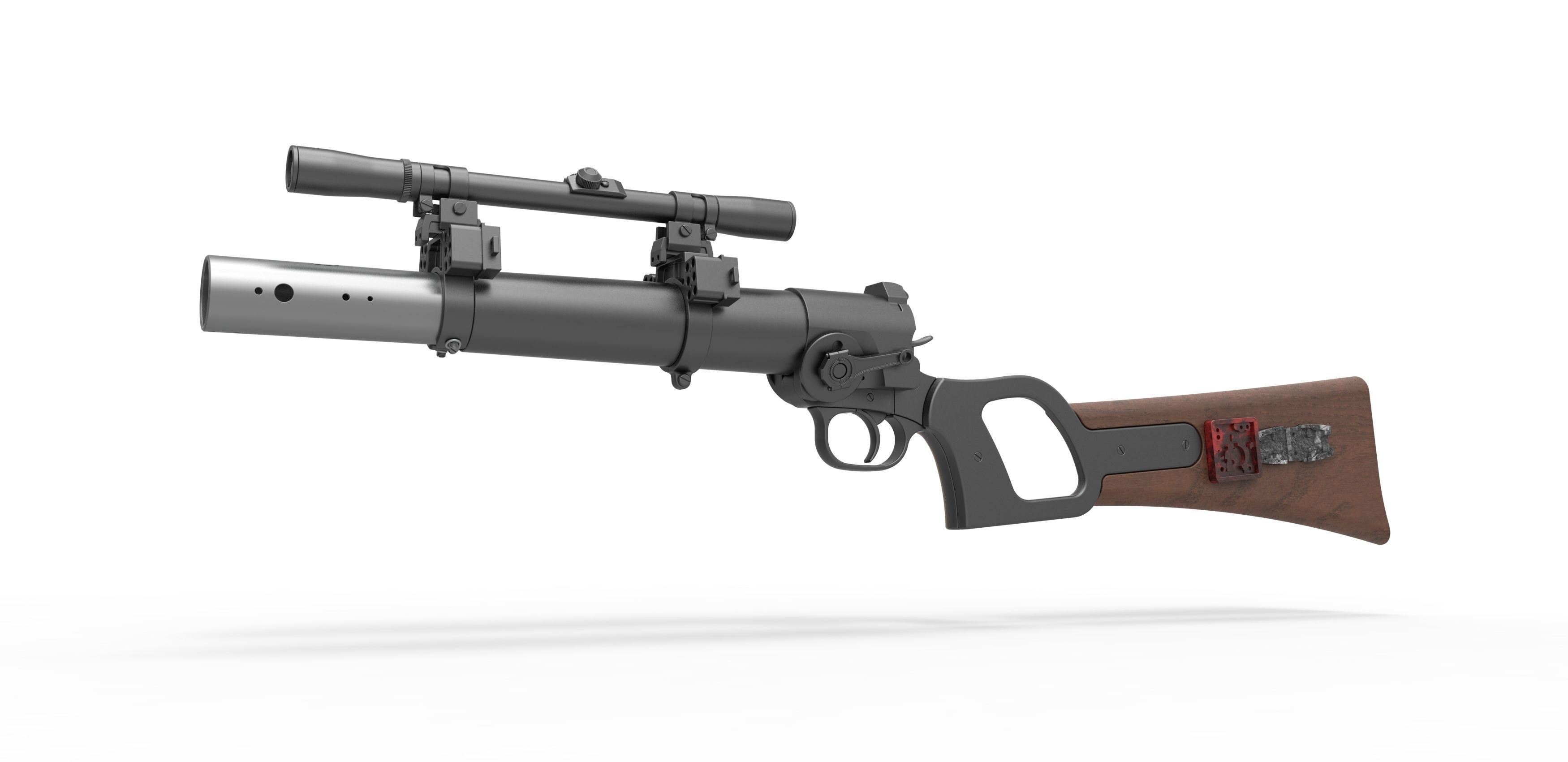 Boba Fett blaster carbine from Star Wars The Empire Strikes Back 3D model_2