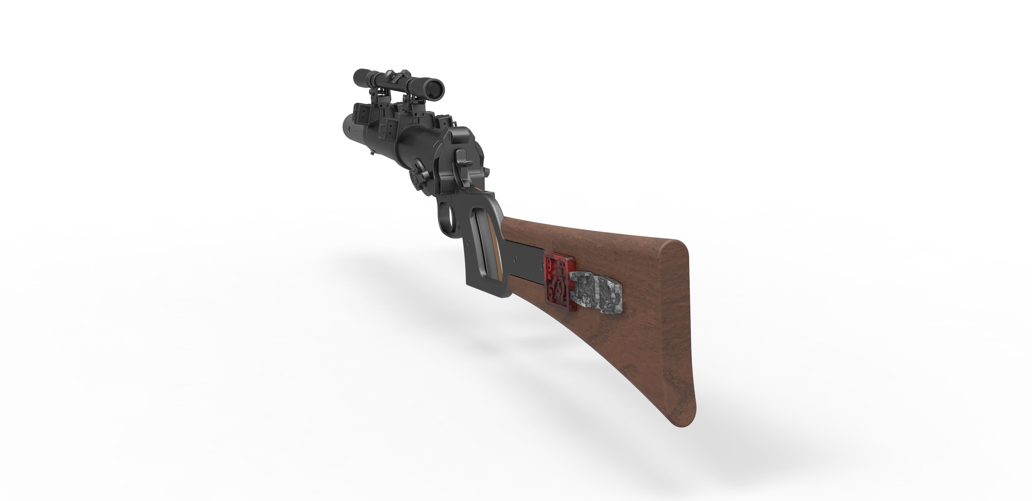 Boba Fett blaster carbine from Star Wars The Empire Strikes Back 3D model_10