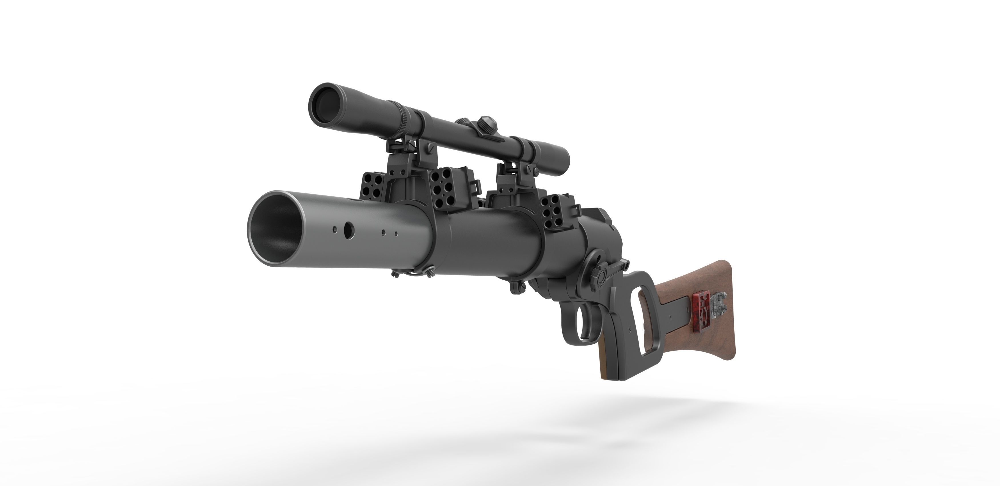 Boba Fett blaster carbine from Star Wars The Empire Strikes Back 3D model_4