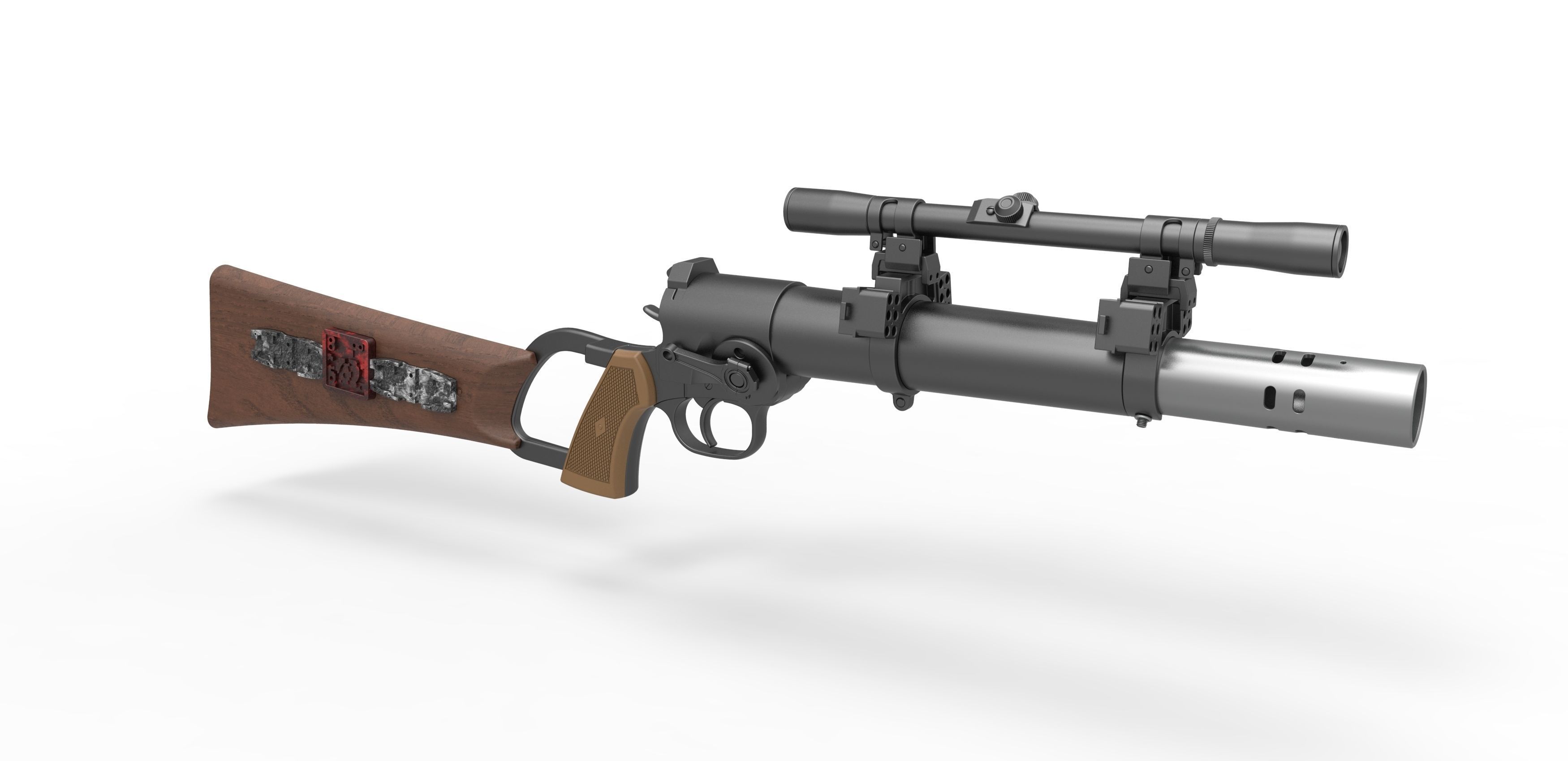 Boba Fett blaster carbine from Star Wars The Empire Strikes Back 3D model_14